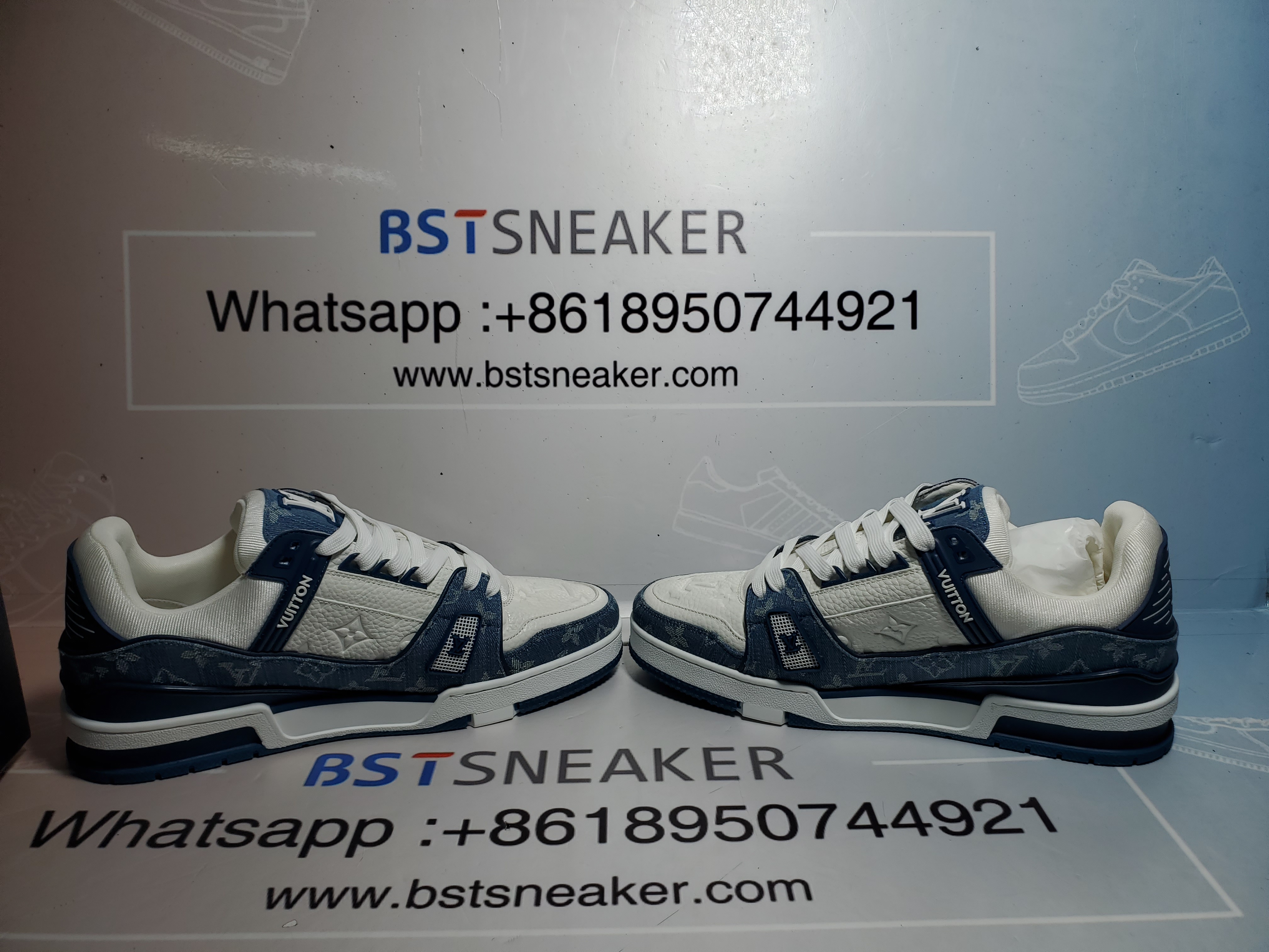 Bstsneaker- Louis Vuitton Top Chip Blue Skate (NFC) (One size larger)