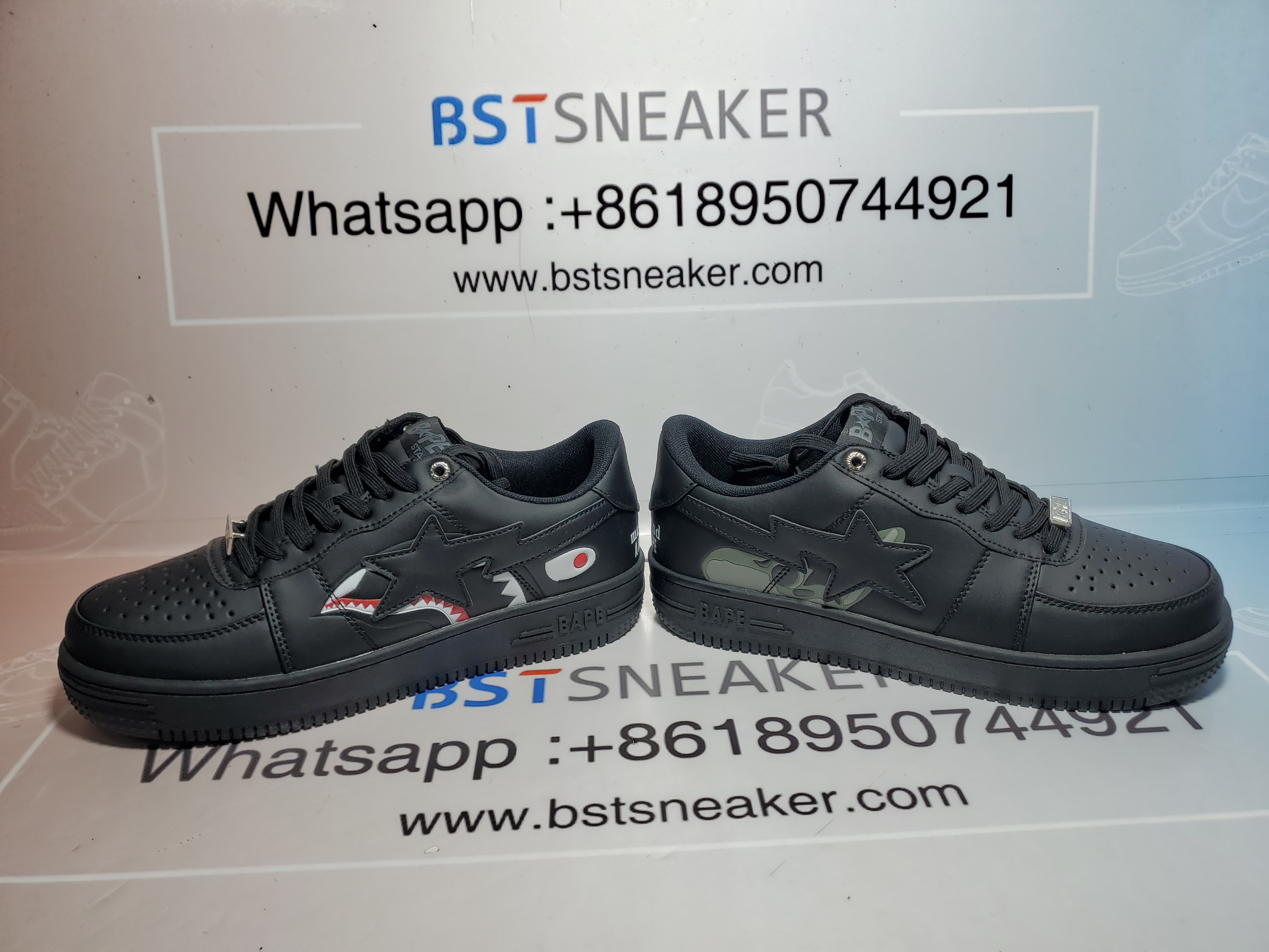 Bstsneaker-Bathing Bape Black Shark Collaboration IG73-191-914