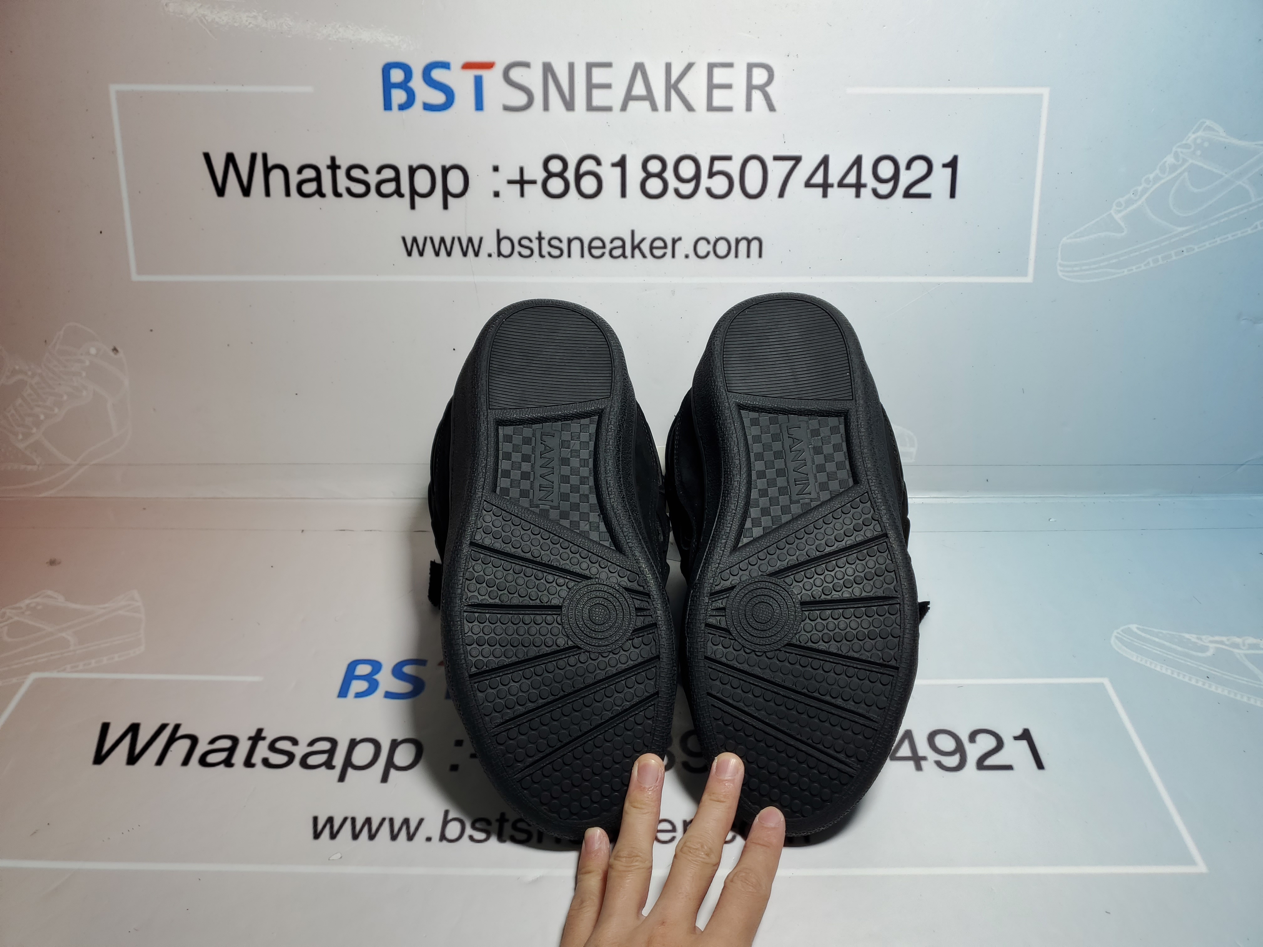 Bstsneaker- Lanvin Leather Curb Triple Black FMSKRK11GRIPA23 1010