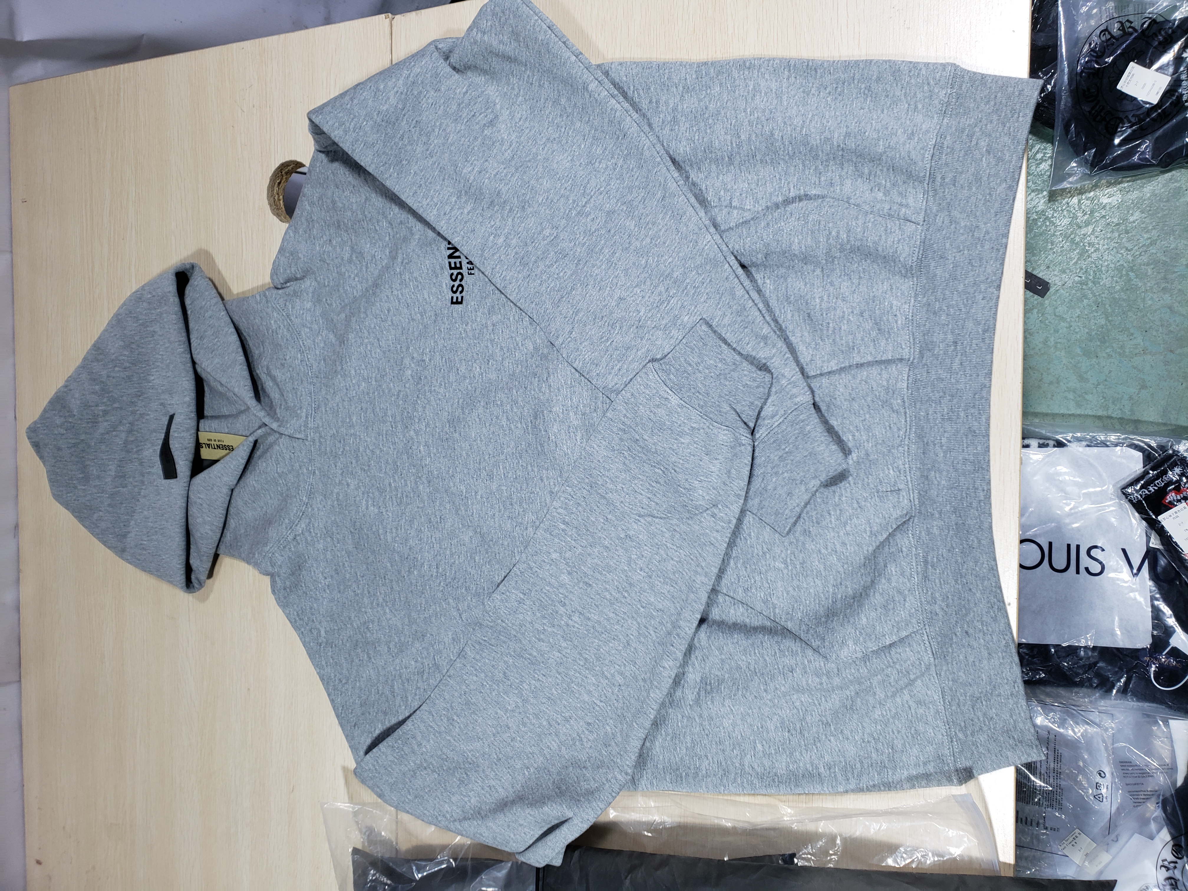 Bstsneaker-Fear of God Essentials Dark Oatmeal Tracksuit (Hoodie + Sweatpants) 310