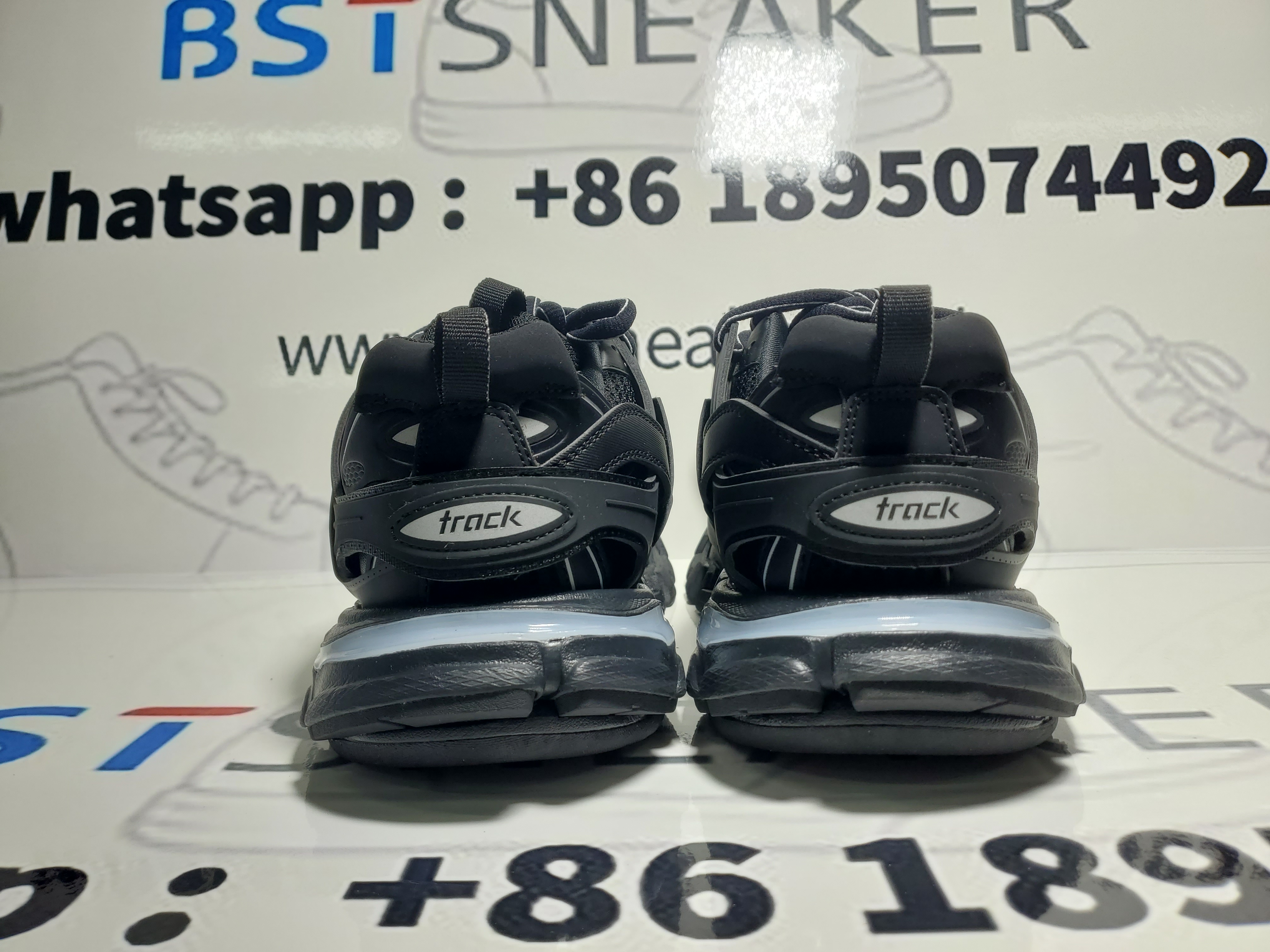 Bstsneaker-Balenciaga Track S.Black 555032 W1GB7 1000 (With Led)