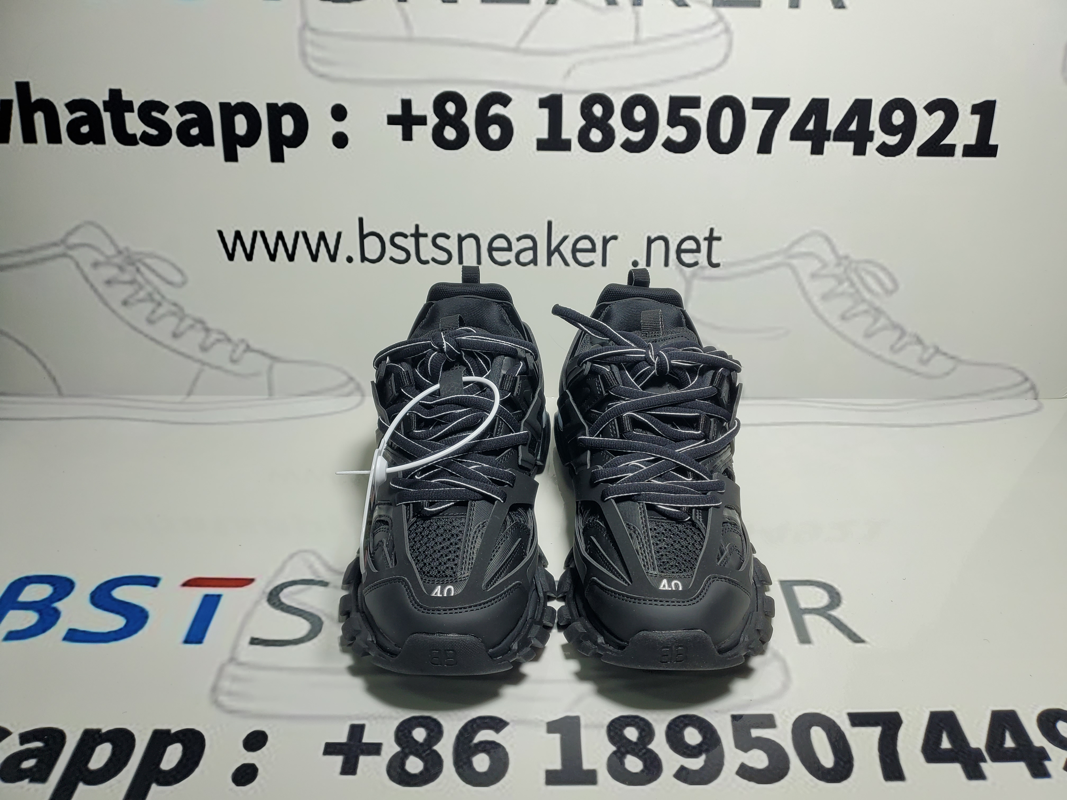 Bstsneaker-Balenciaga Track S.Black 555032 W1GB7 1000 (With Led)