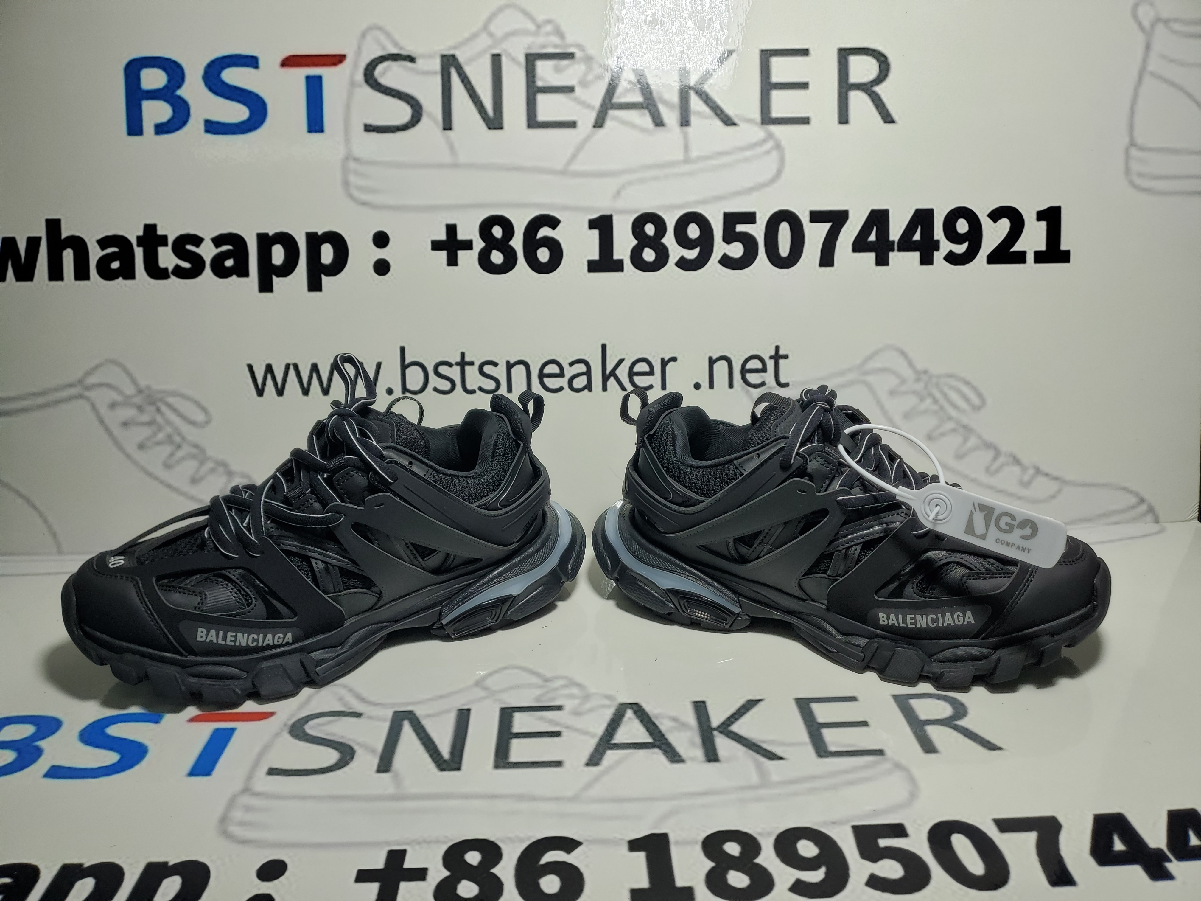 Bstsneaker-Balenciaga Track S.Black 555032 W1GB7 1000 (With Led)