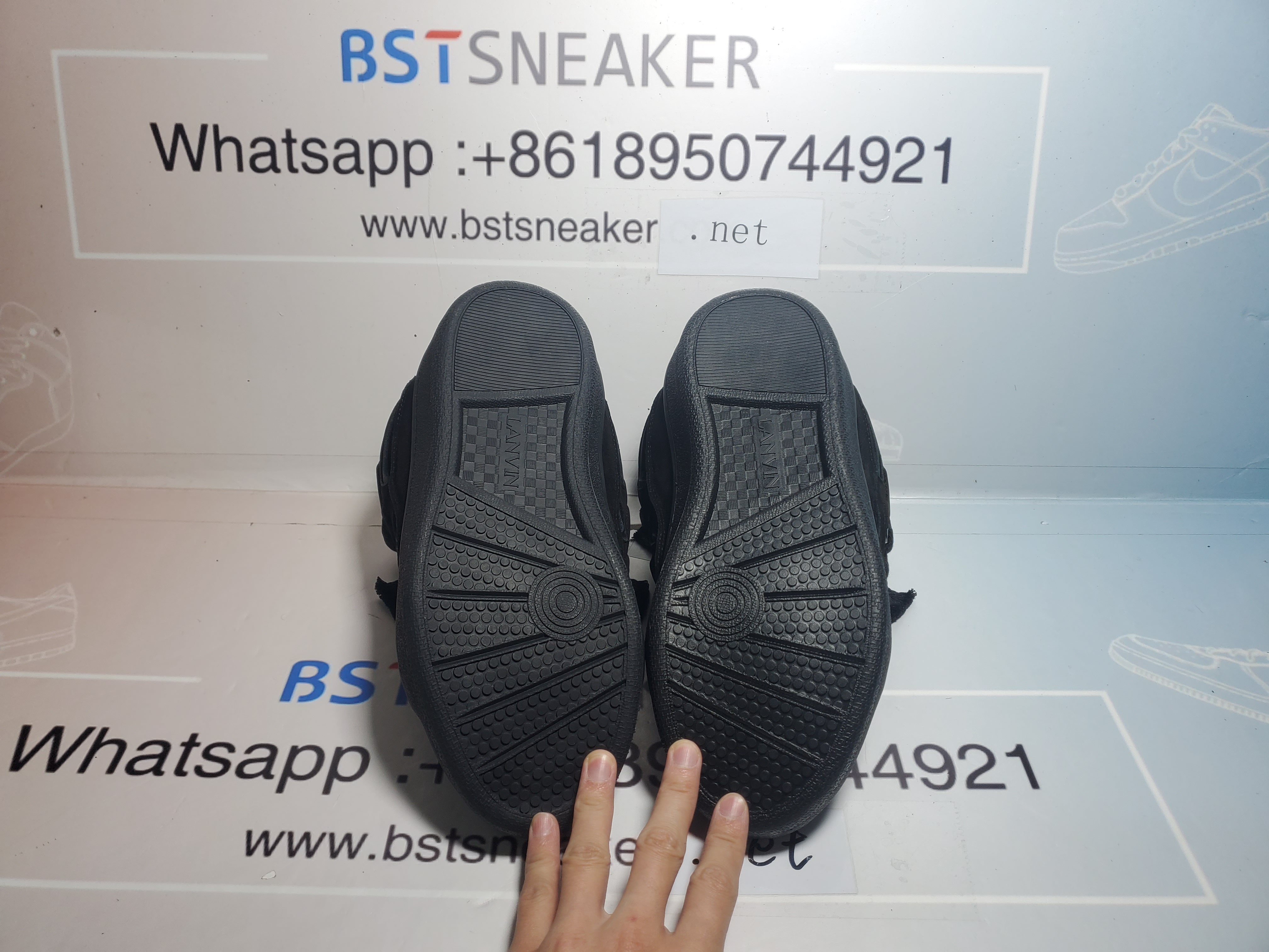 Bstsneaker- Lanvin Leather Curb Triple Black FMSKRK11GRIPA23 1010
