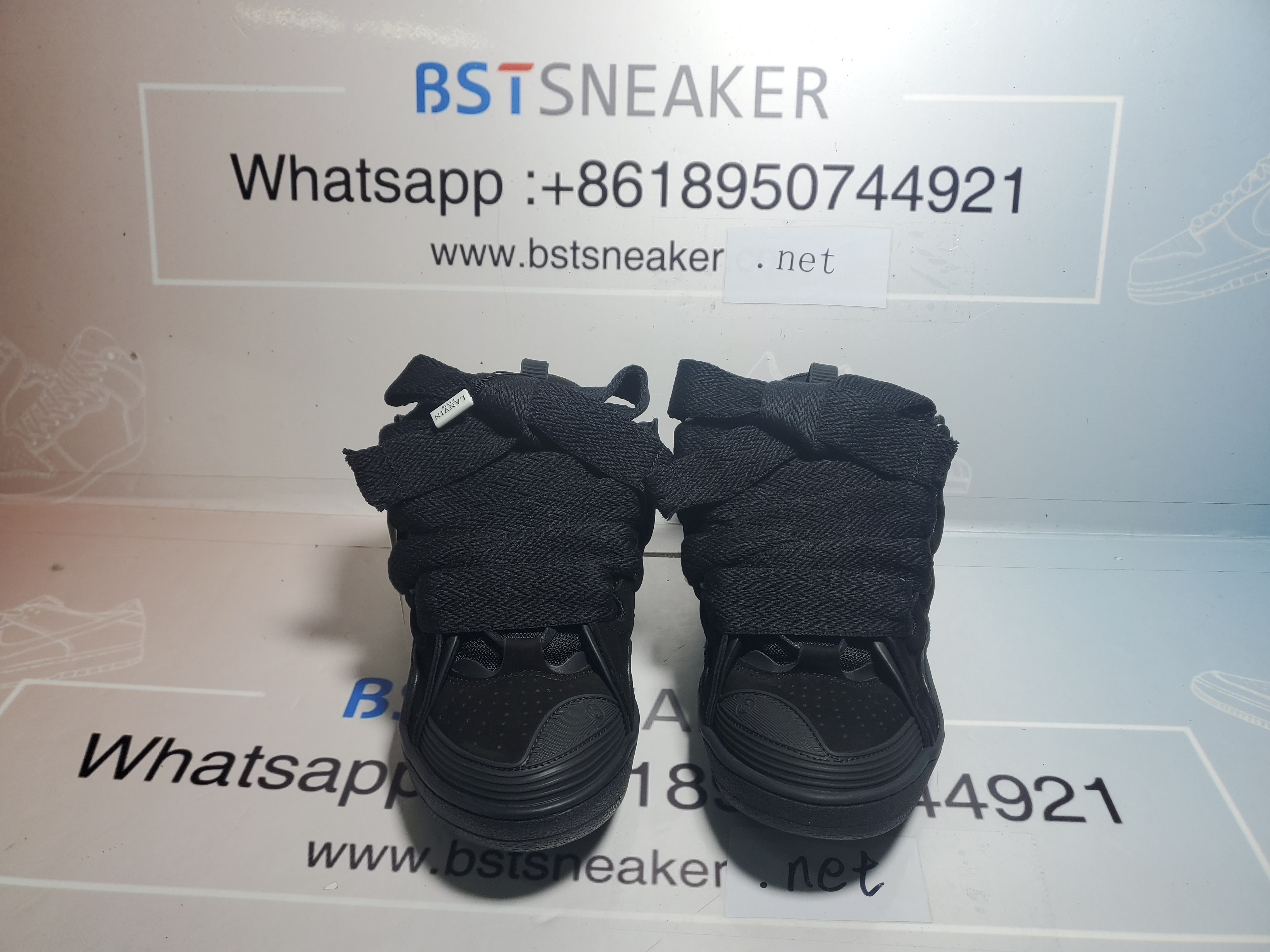 Bstsneaker- Lanvin Leather Curb Triple Black FMSKRK11GRIPA23 1010