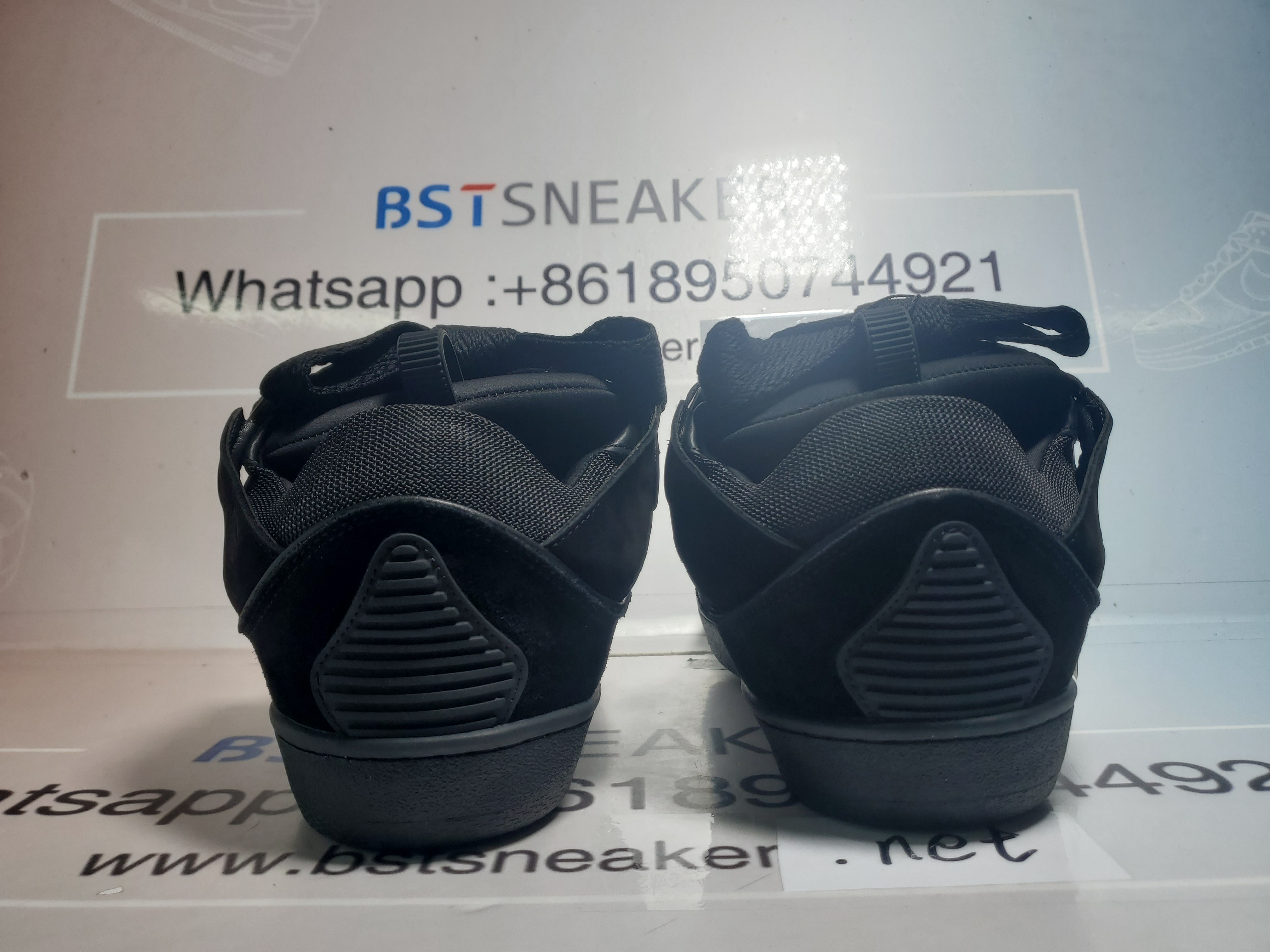 Bstsneaker- Lanvin Leather Curb Triple Black FMSKRK11GRIPA23 1010