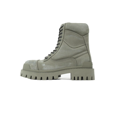 Bstsneaker-Balenciaga Strike 2MM Lace-up Boots in Military Green 01