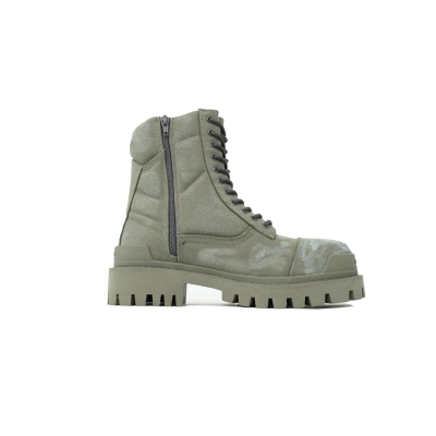 Bstsneaker-Balenciaga Strike 2MM Lace-up Boots in Military Green 02