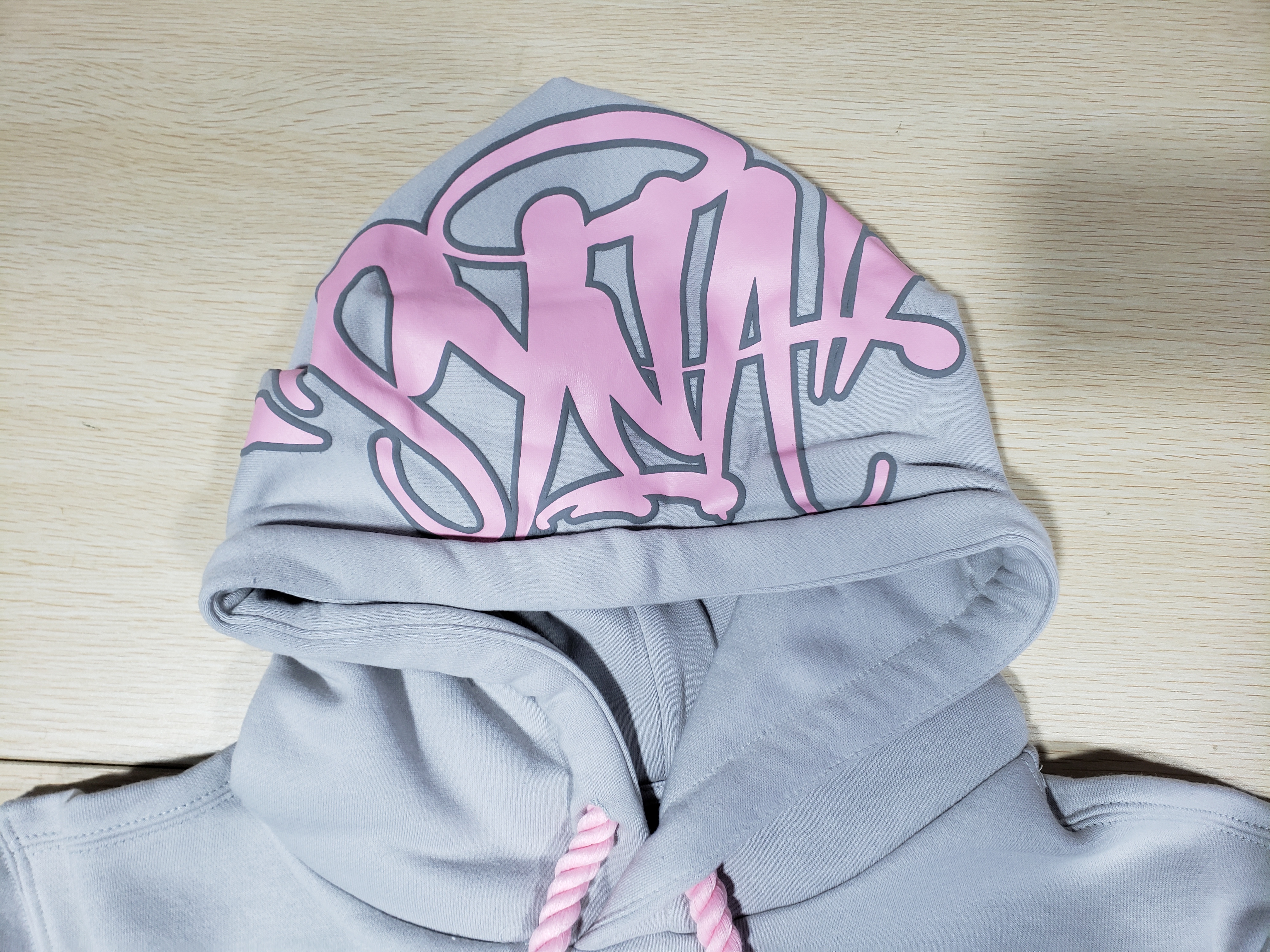 Bstsneaker-Syna Syna Logo Tracksuit Grey/Pink (Hoodie + Sweatpants) 340