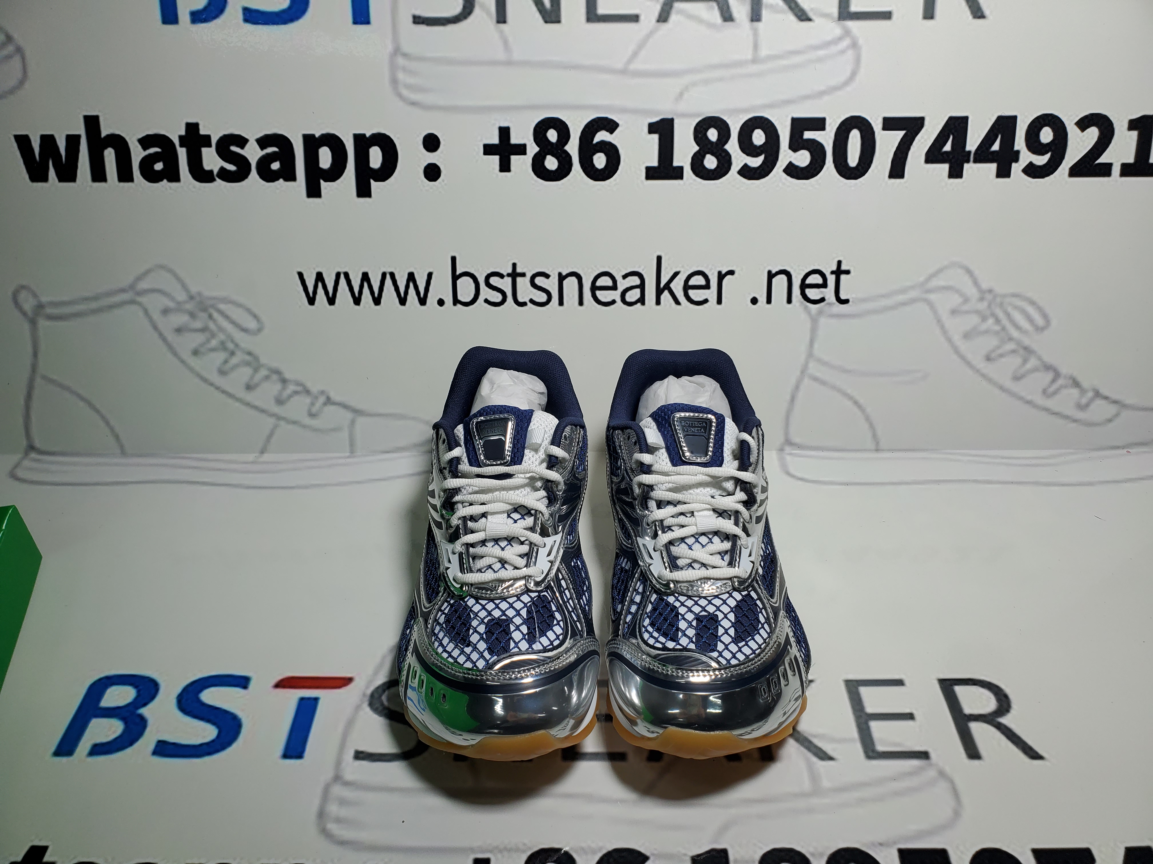 Bstsneaker-Bottega Veneta Orbit Navy Silver