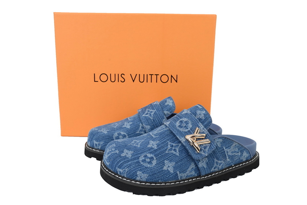 Bstsneaker-Louis Vuitton LV cosy comfort Mule Blue 1AGVOQ