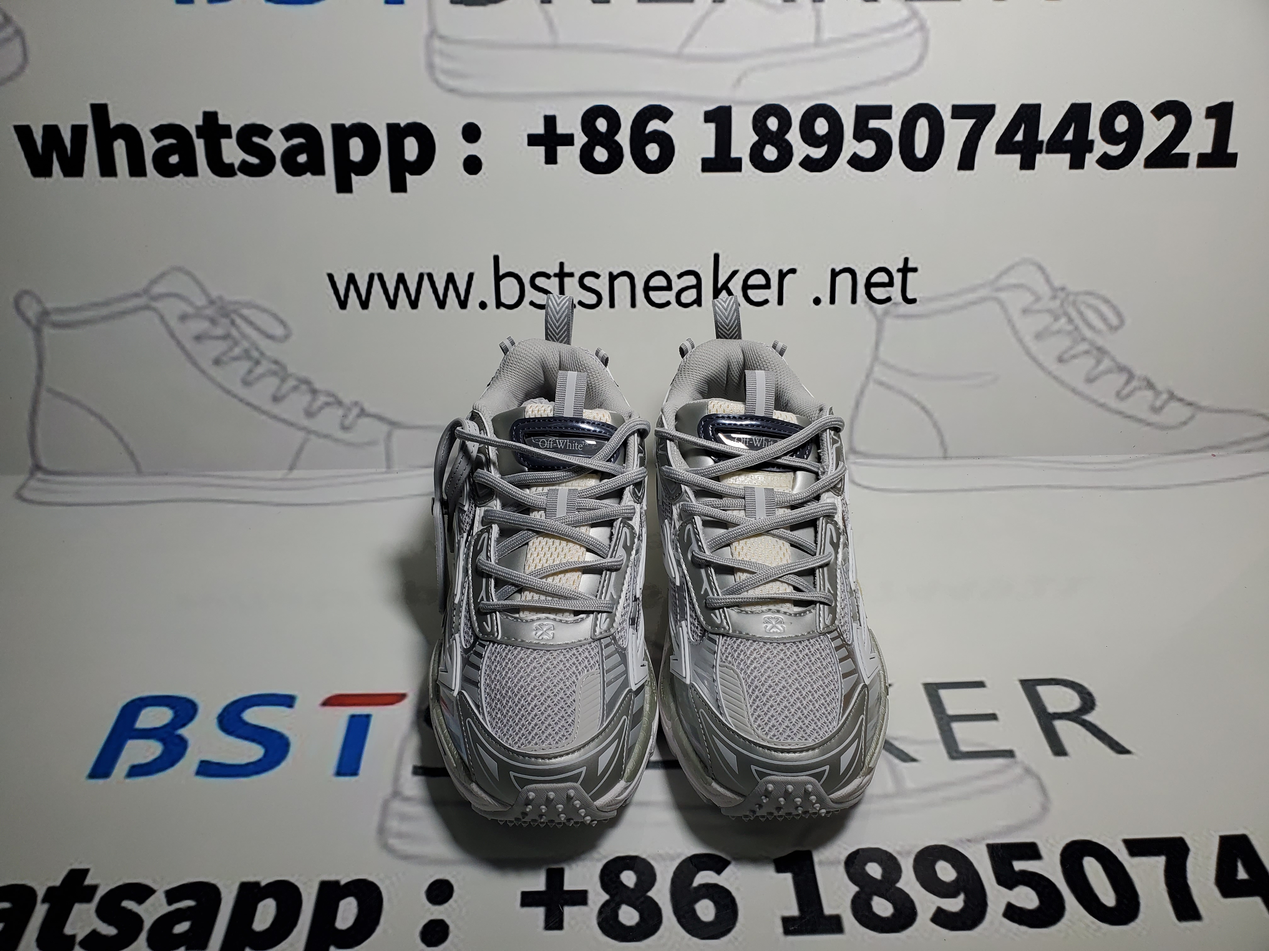 Bstsneaker-OFF WHITE Out Of Military White Gray OMIA295C99 FAB001 0972