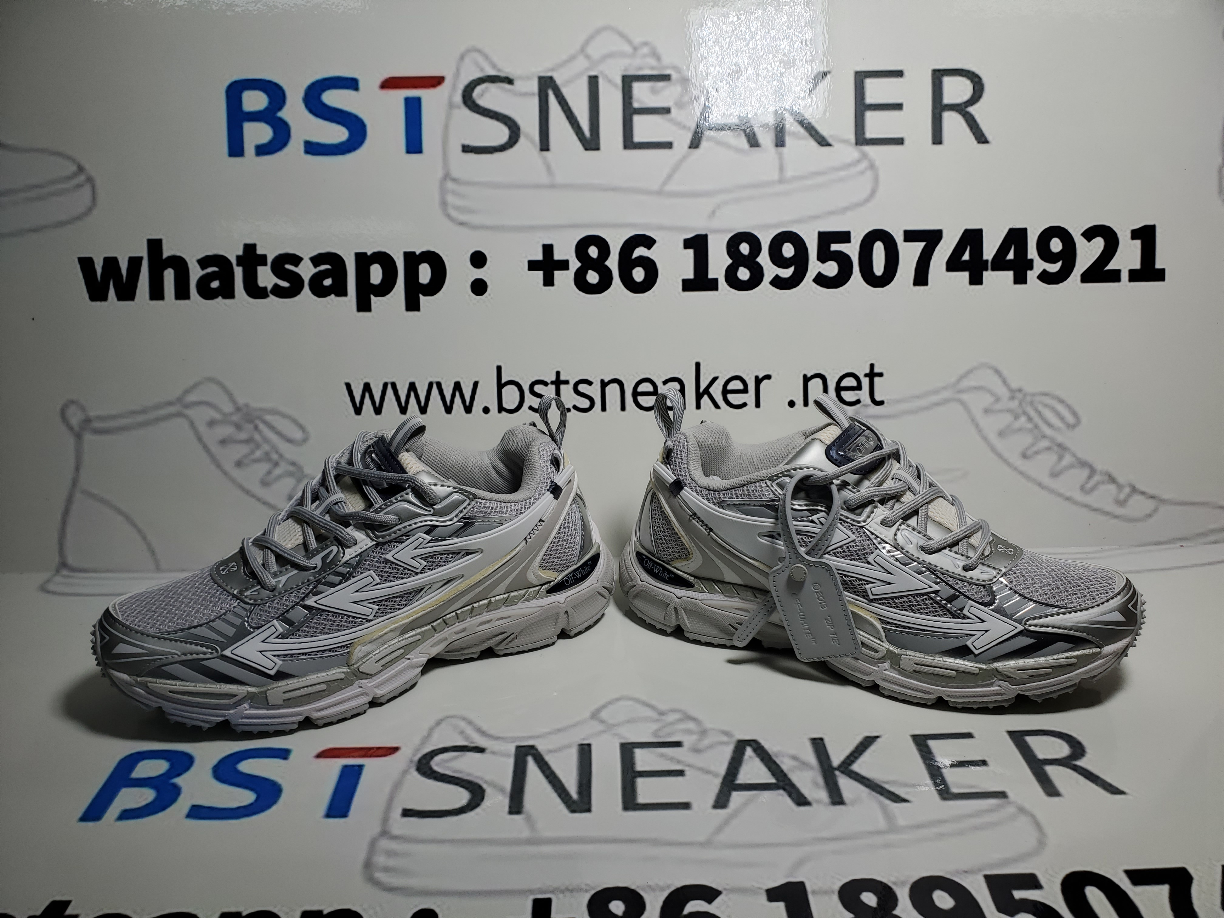 Bstsneaker-OFF WHITE Out Of Military White Gray OMIA295C99 FAB001 0972