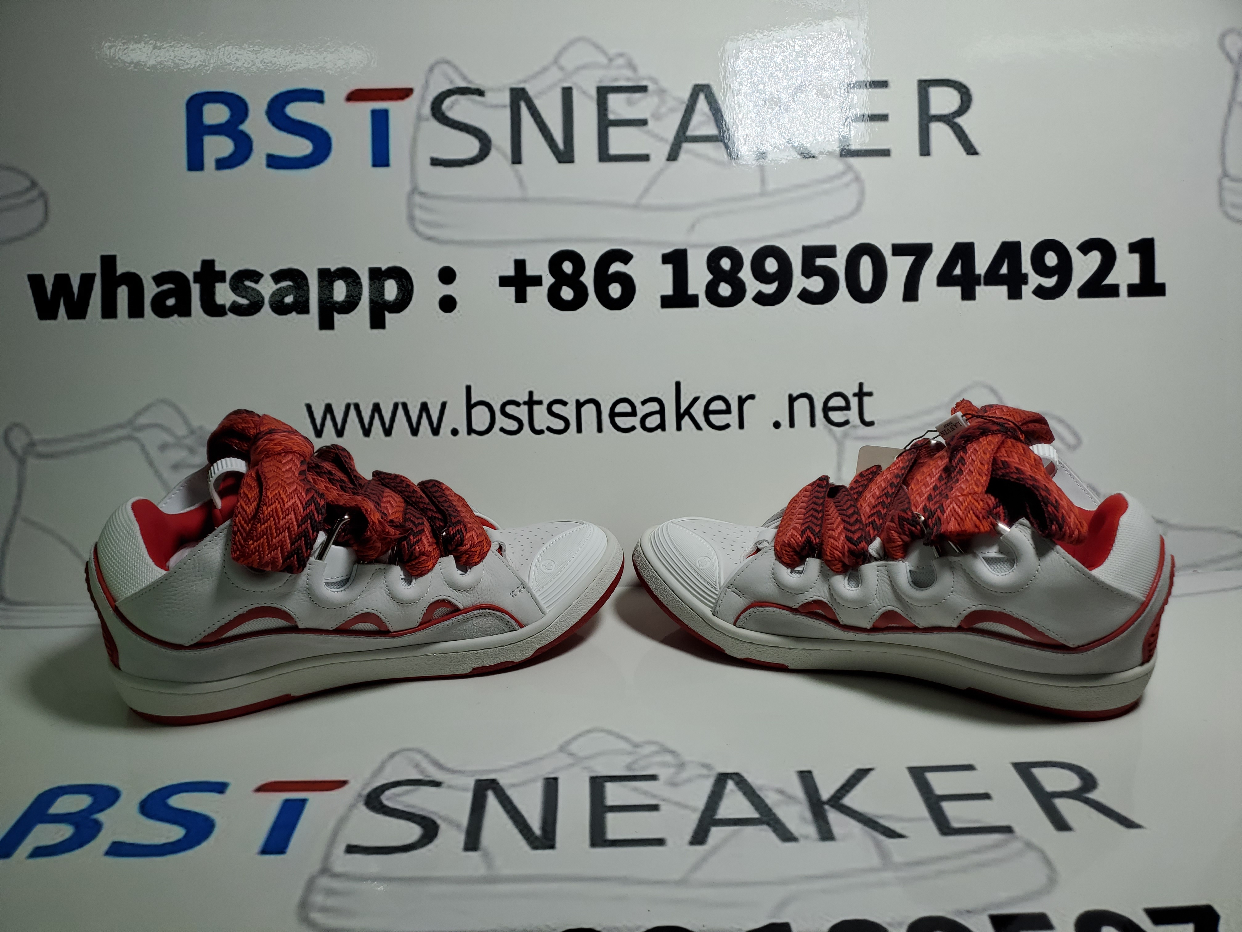 Bstsneaker-Lanvin Curb Sneakers White Red