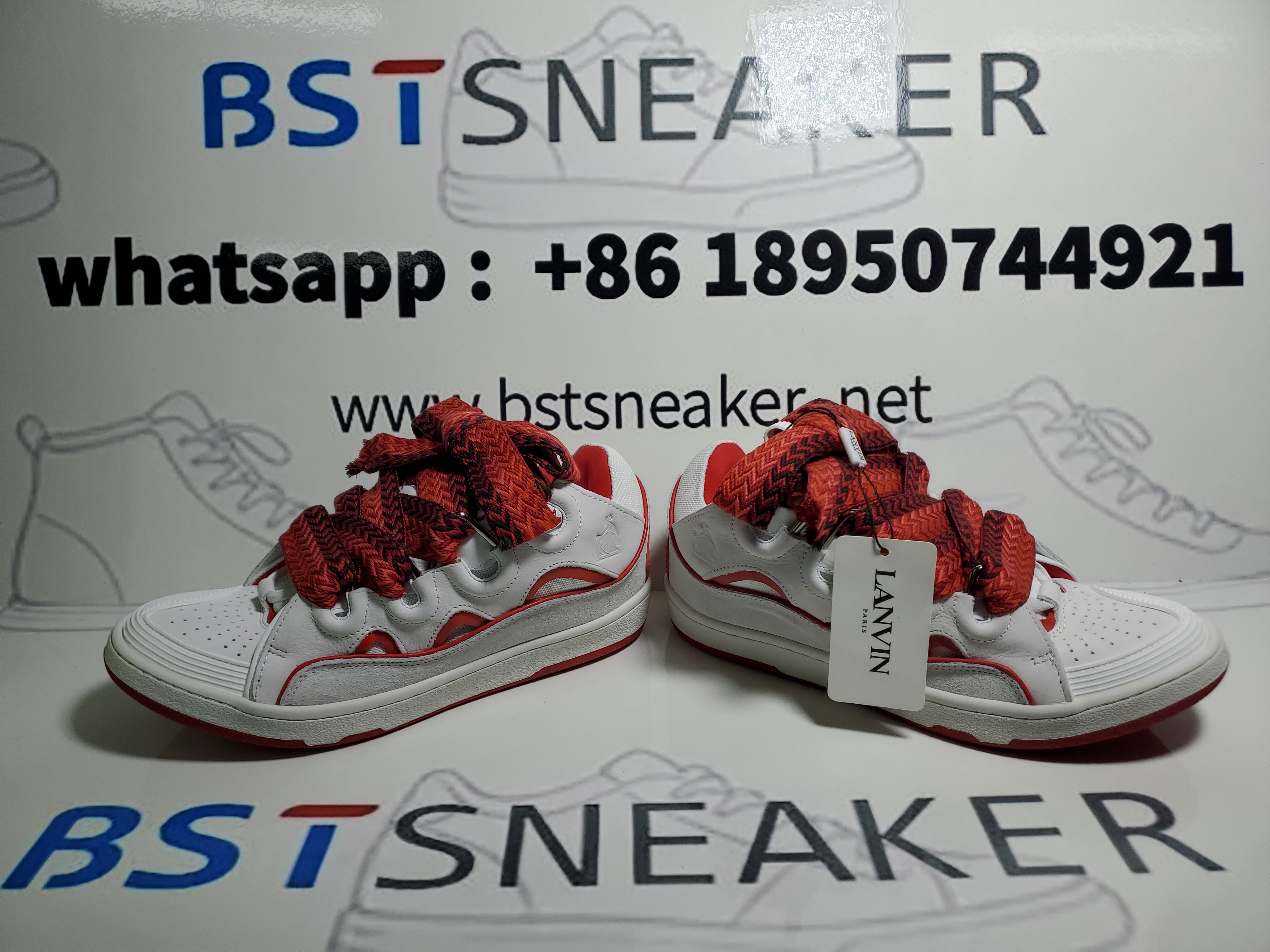 Bstsneaker-Lanvin Curb Sneakers White Red