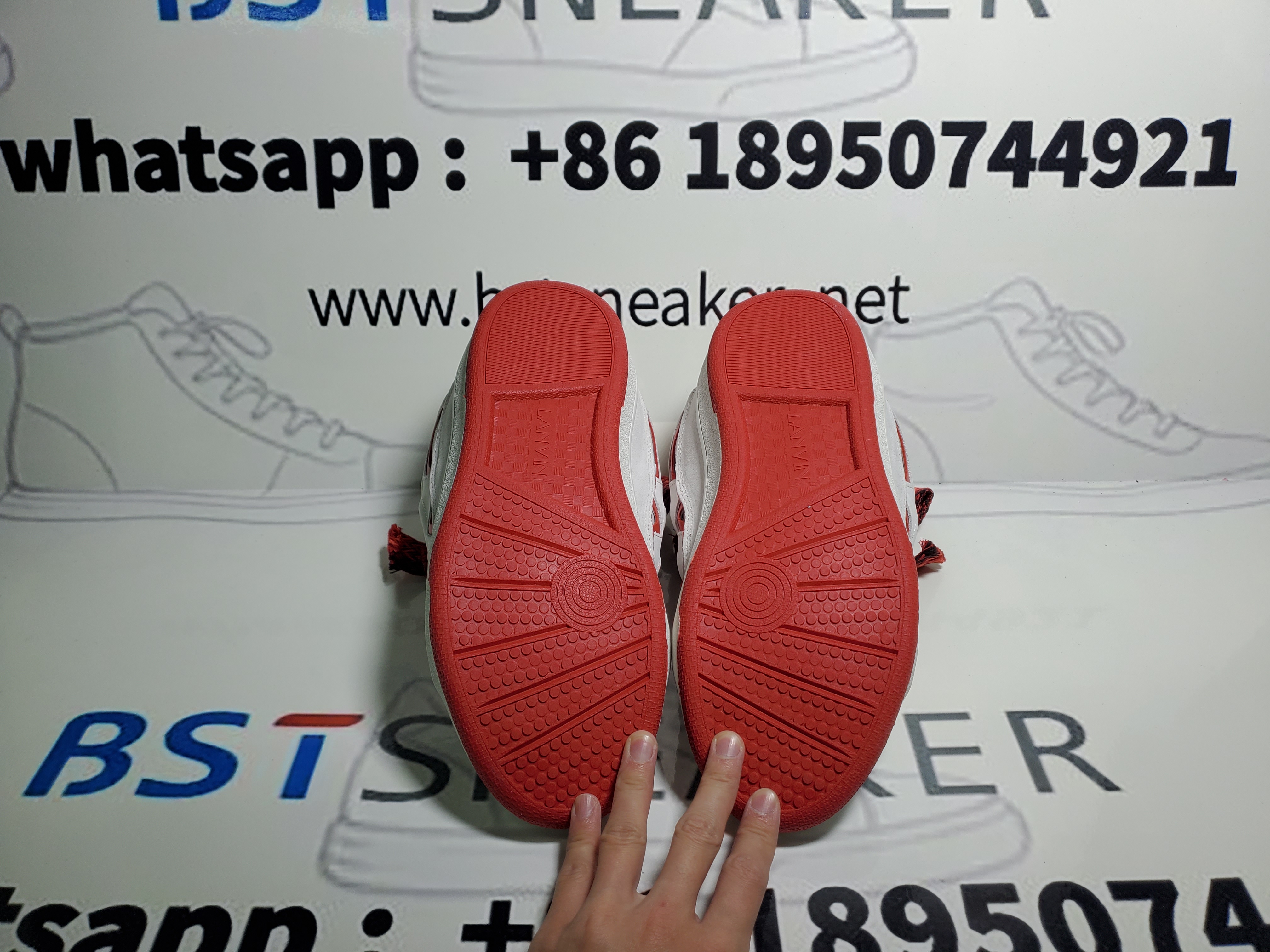 Bstsneaker-Lanvin Curb Sneakers White Red