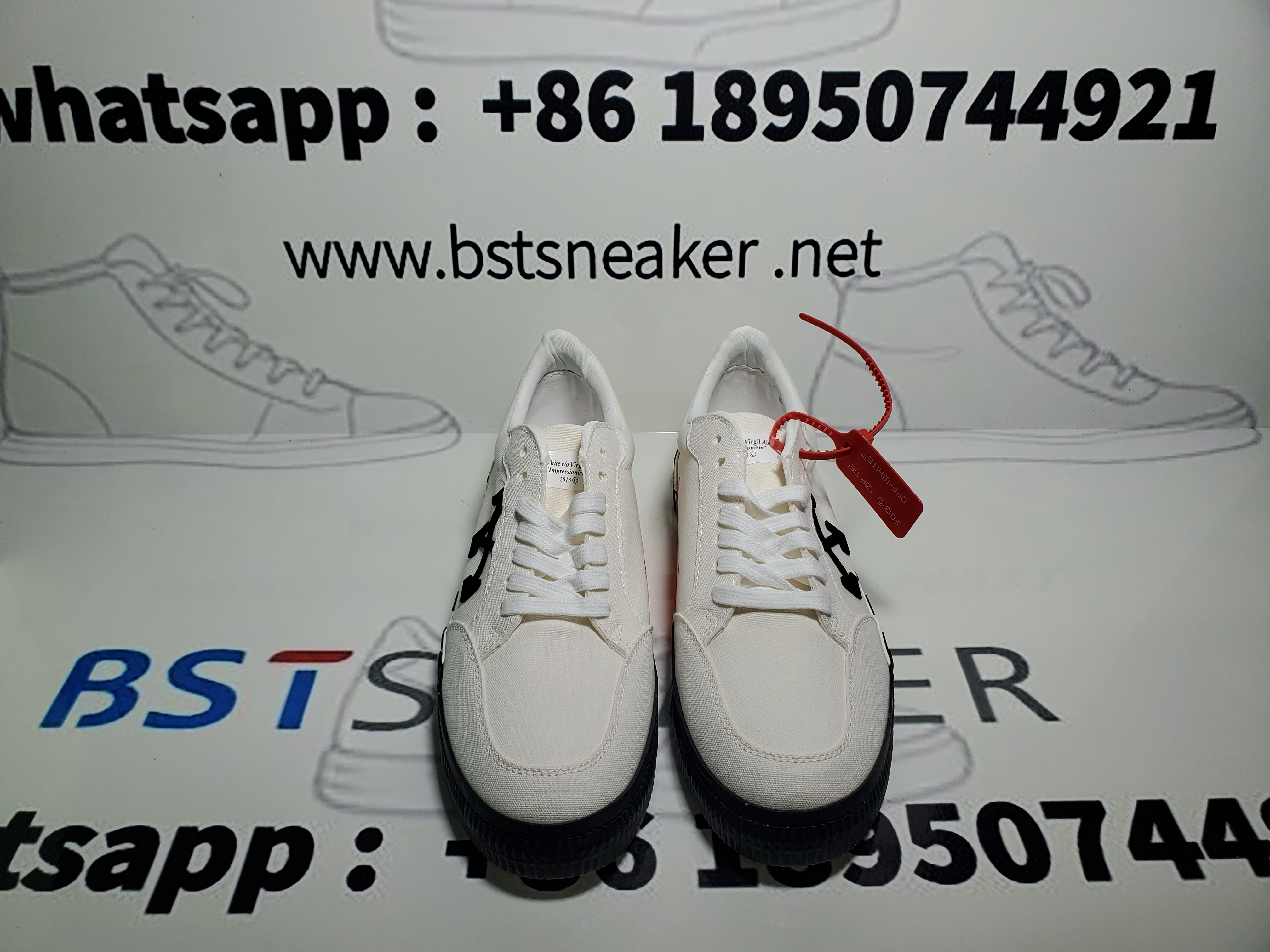 Bstsneaker-OFF WHITE Vulc Low 'White Black' OMIA085C99LEA0010110