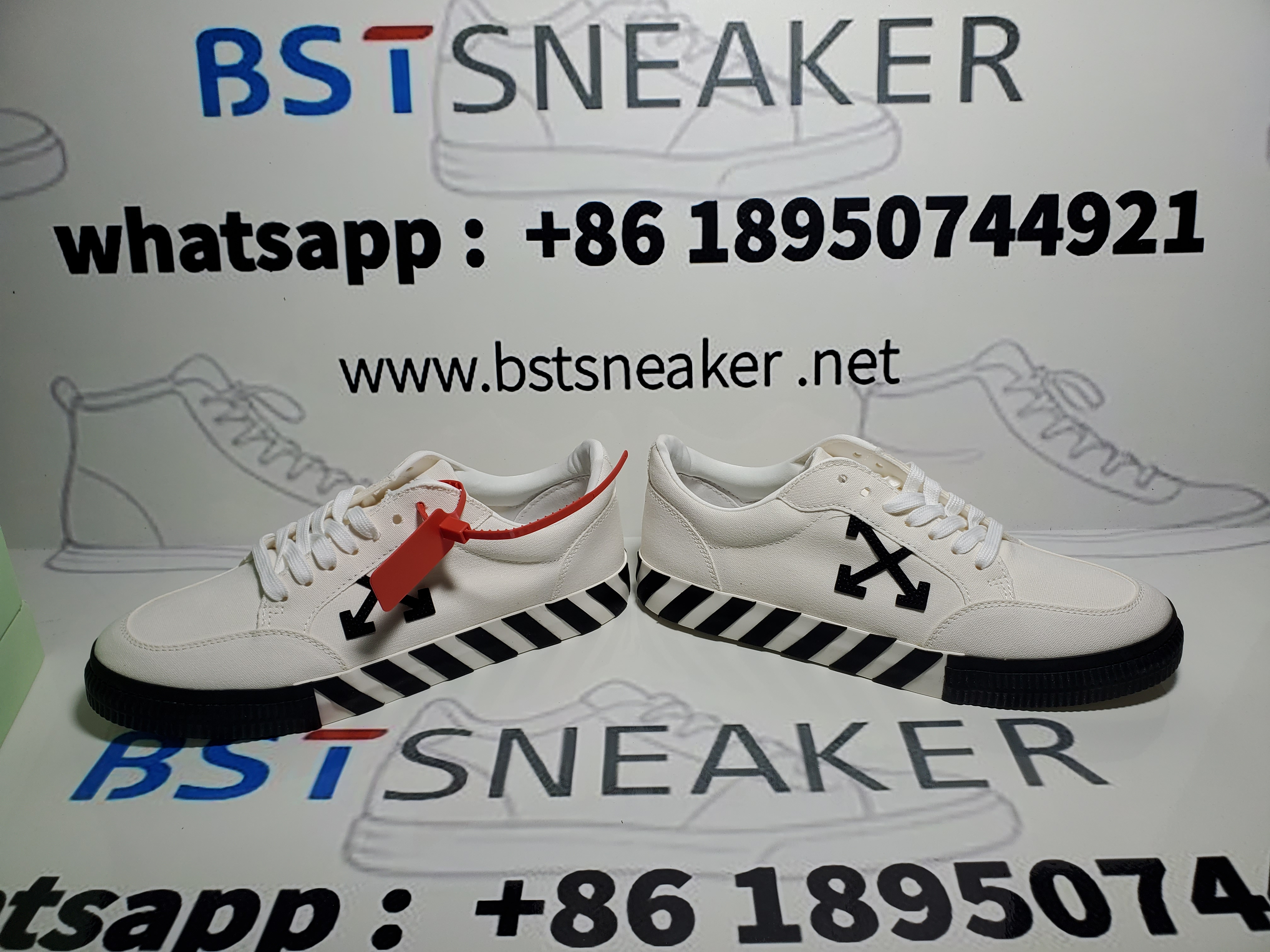 Bstsneaker-OFF WHITE Vulc Low 'White Black' OMIA085C99LEA0010110