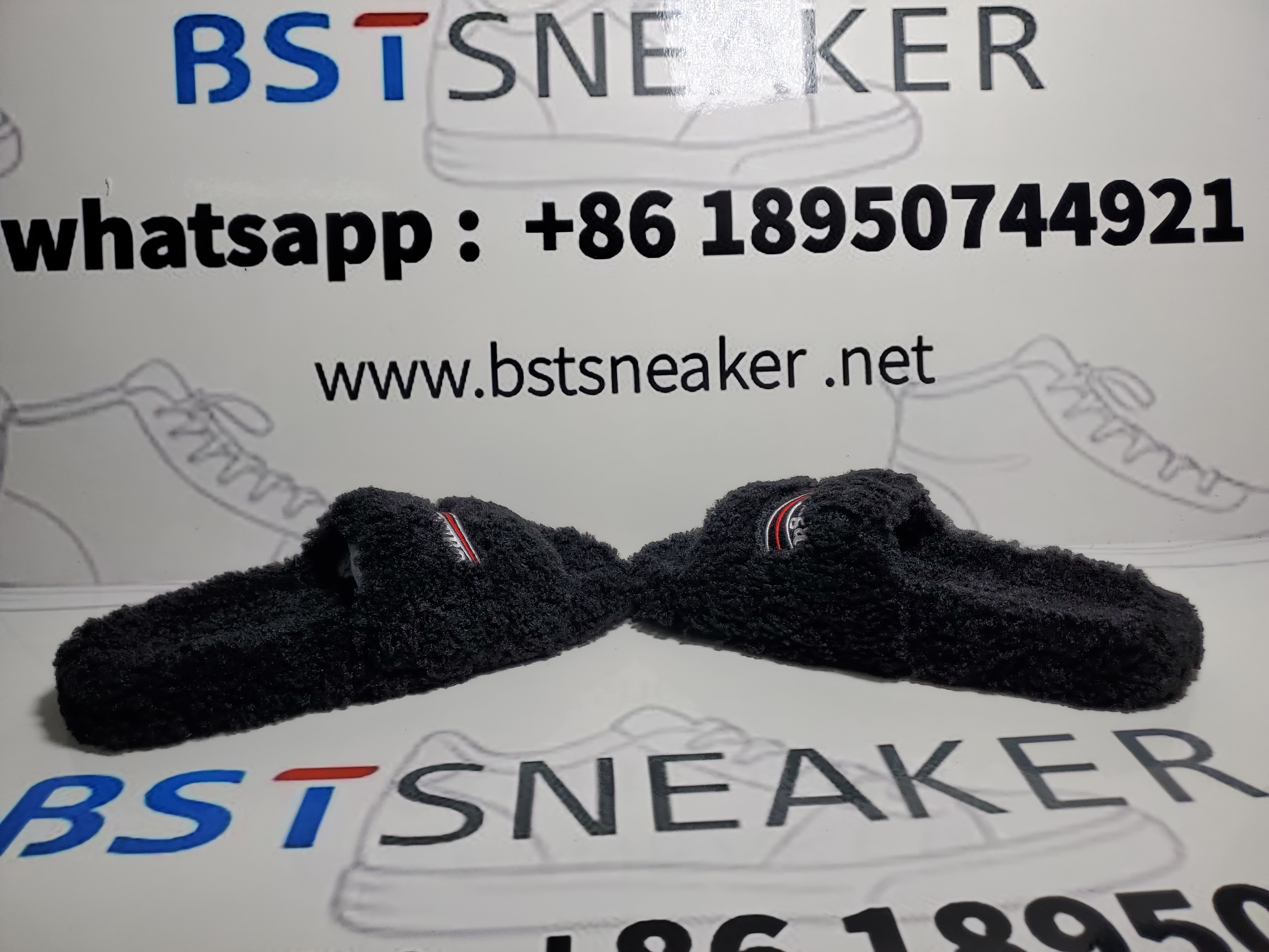 Bstsneaker-Balenciaga Furry Slides Black 654747W2DO11096 