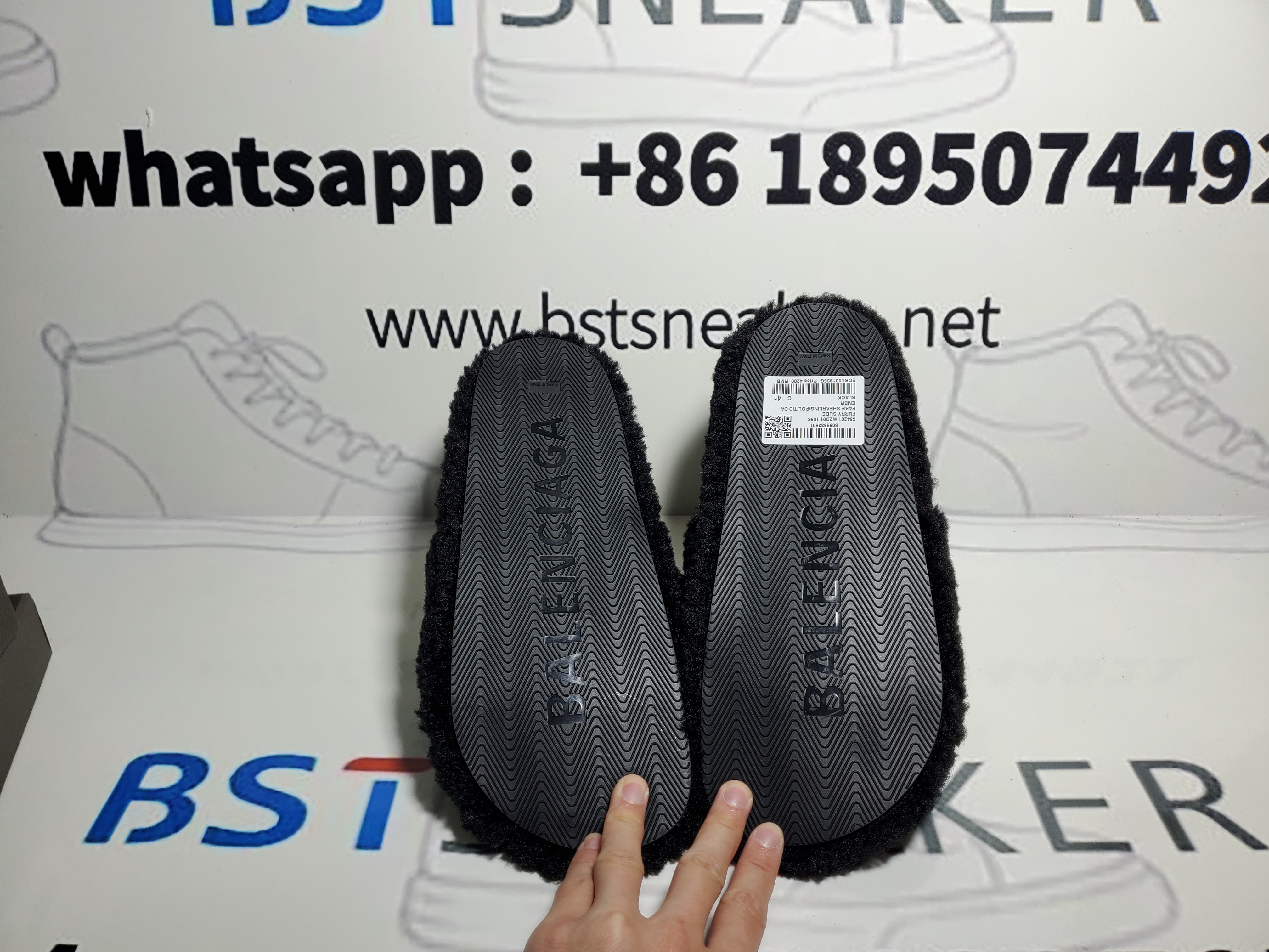 Bstsneaker-Balenciaga Furry Slides Black 654747W2DO11096 