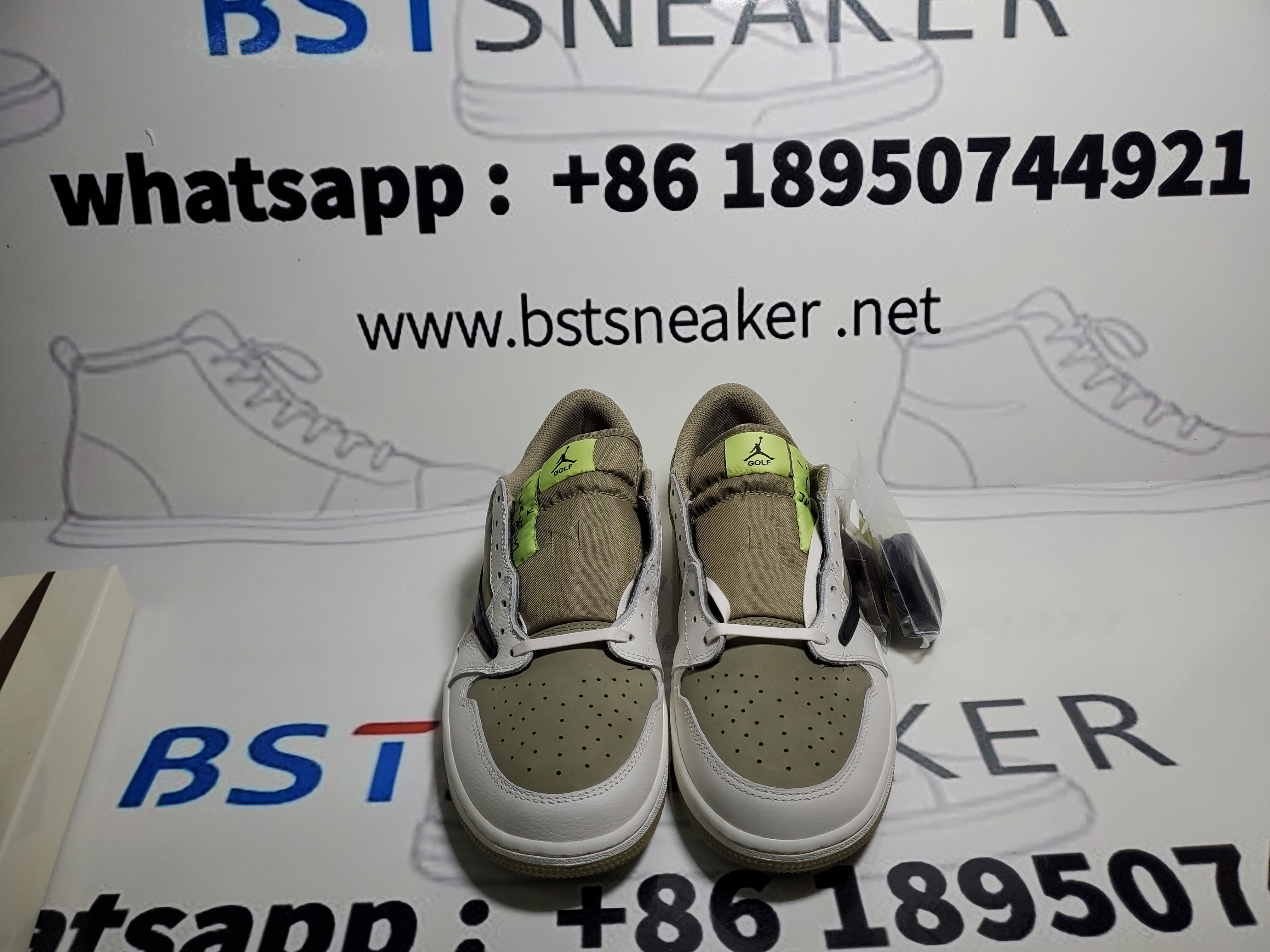 Bstsneaker-Air Jordan 1 Retro Low Golf Travis Scott Neutral Olive FZ3124-200 