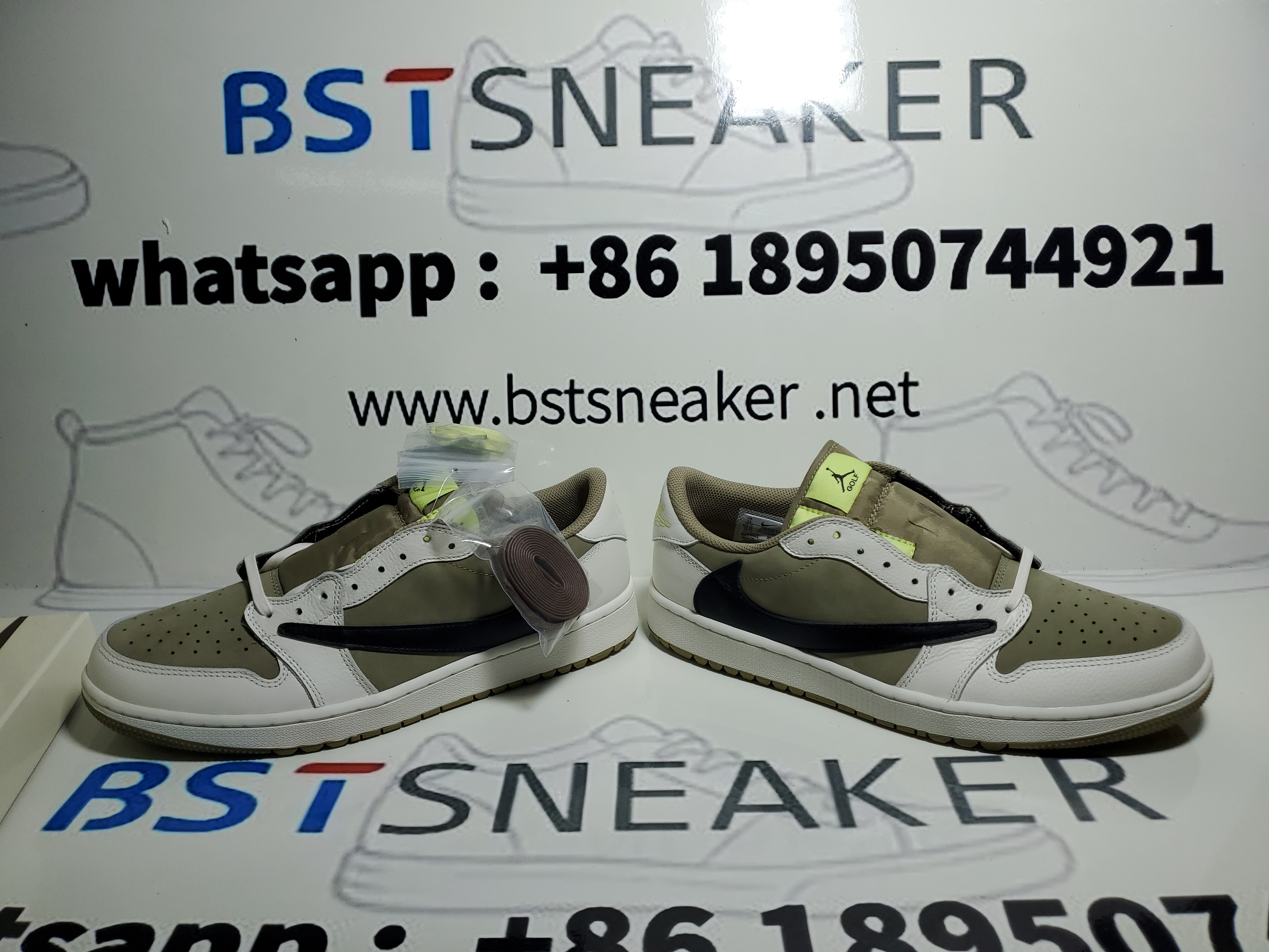 Bstsneaker-Air Jordan 1 Retro Low Golf Travis Scott Neutral Olive FZ3124-200 