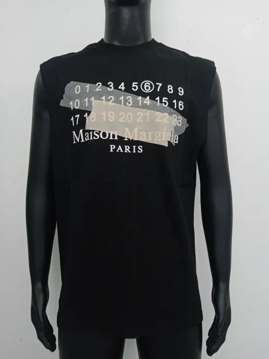 Bstsneaker-Martin Margiela Sleeveless Tank Top T-Shirt 632 black