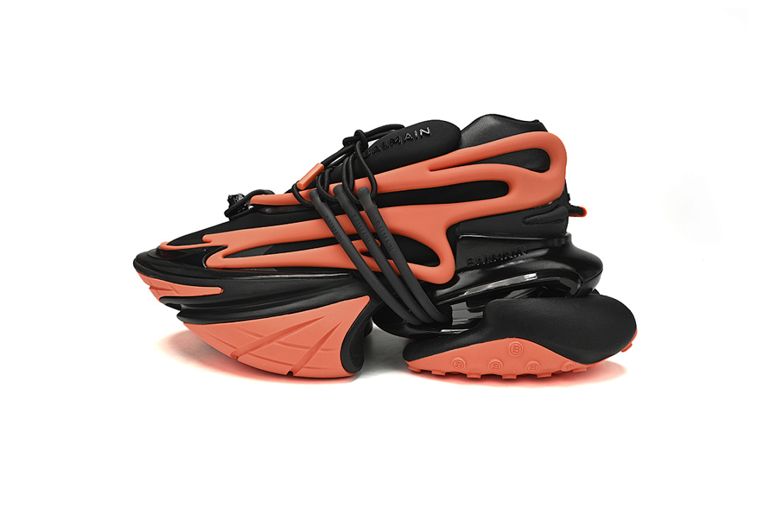 Bstsneaker-Balmain Unicorn Low-Top Orange Black YM1VJ309KNCA