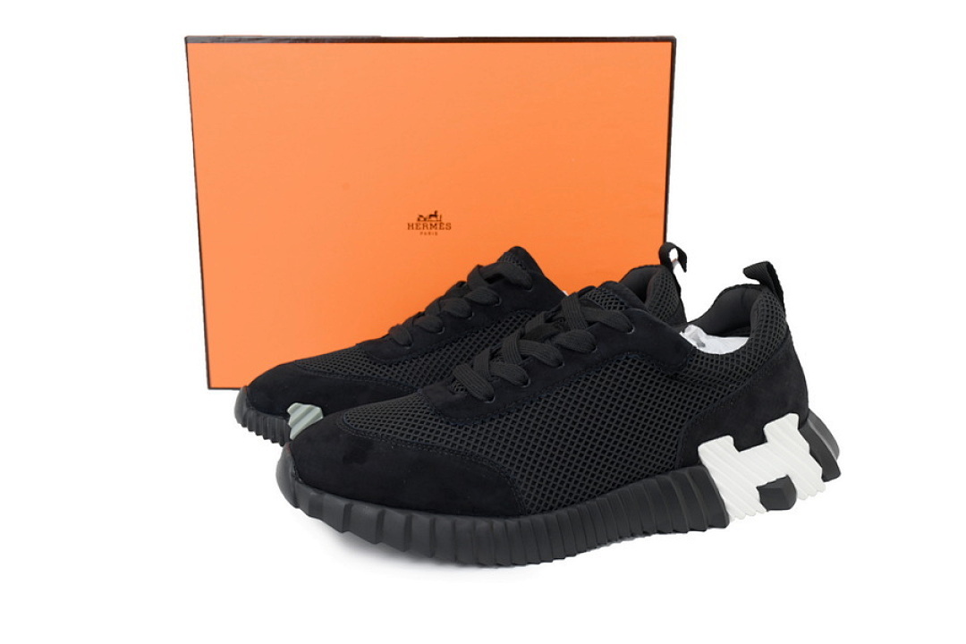 Bstsneaker-Hermes Bouncing Sneaker Noir Cloth