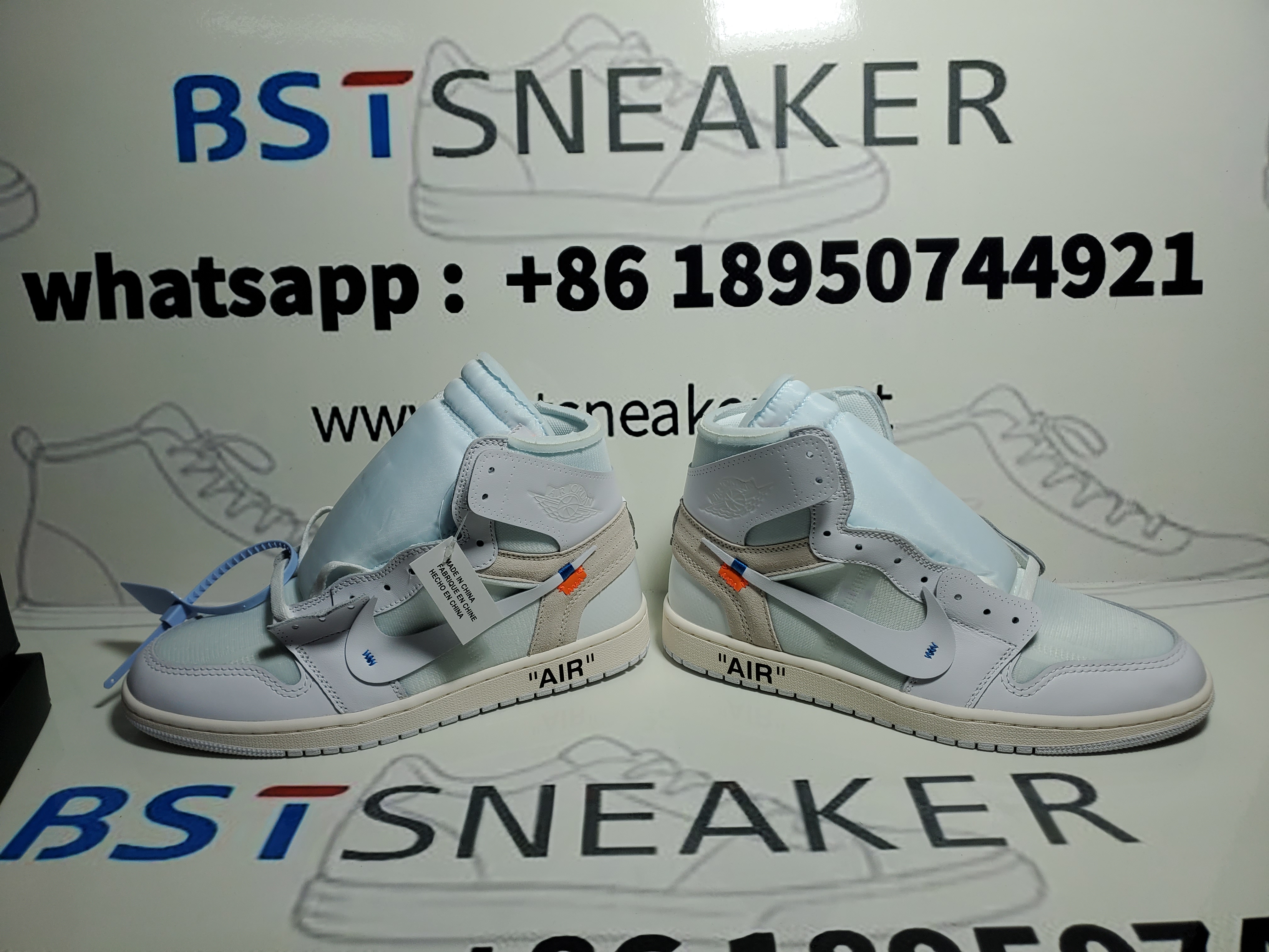 Bstsneaker-Air Jordan 1 Retro High Off-White White AQ0818-100 