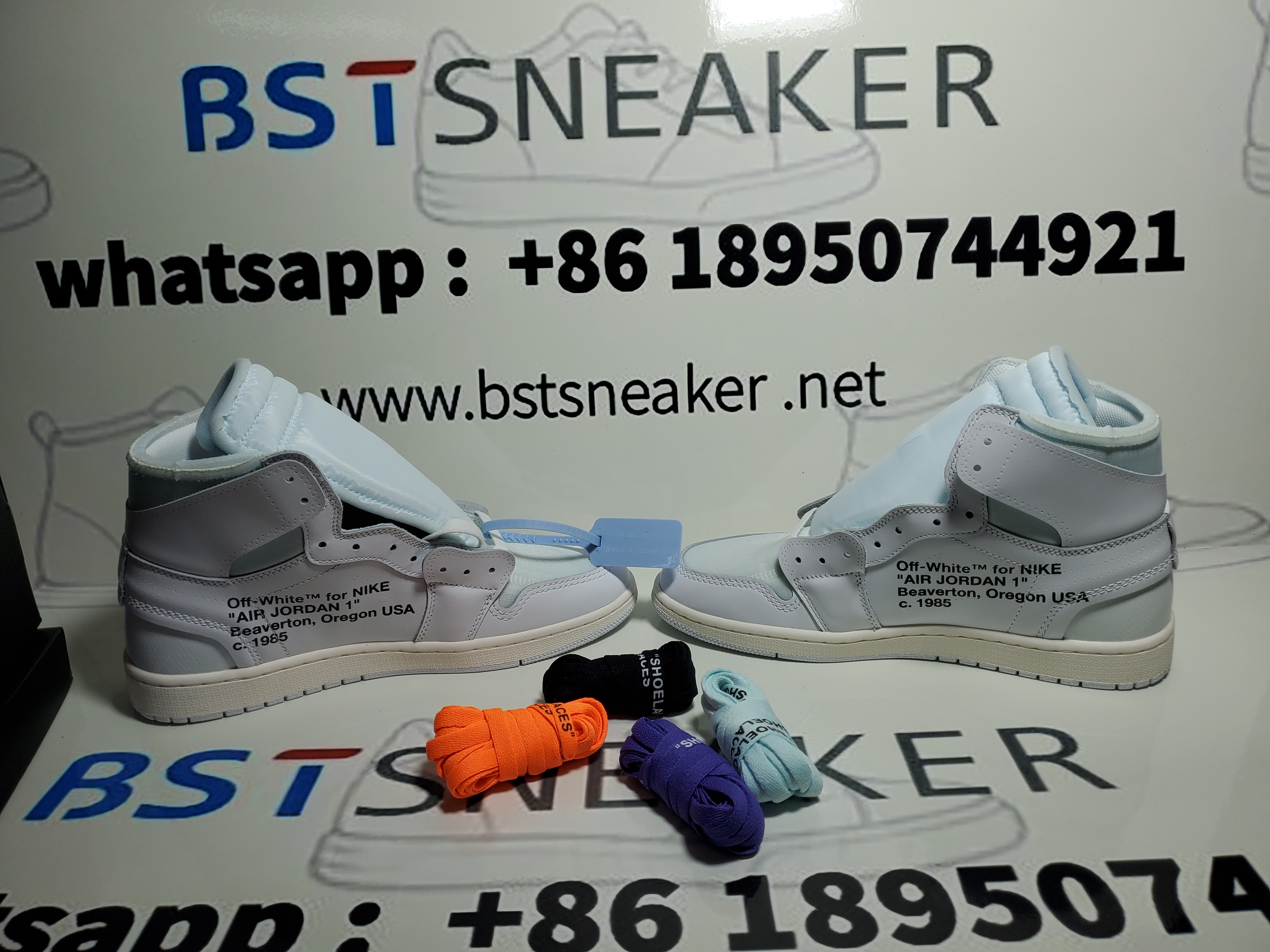 Bstsneaker-Air Jordan 1 Retro High Off-White White AQ0818-100 