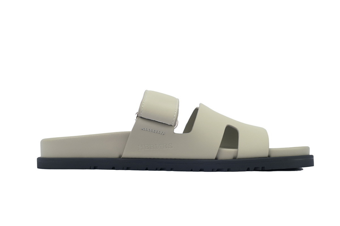 Bstsneaker-Hermes Calfskin Chypre Sandals Khaki