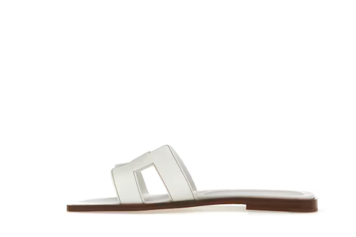 Bstsneaker-Hermes Oran Sandal Blanc Box Calfskin Leather