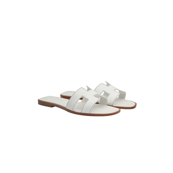 Bstsneaker-Hermes Oran Sandal Blanc Box Calfskin Leather