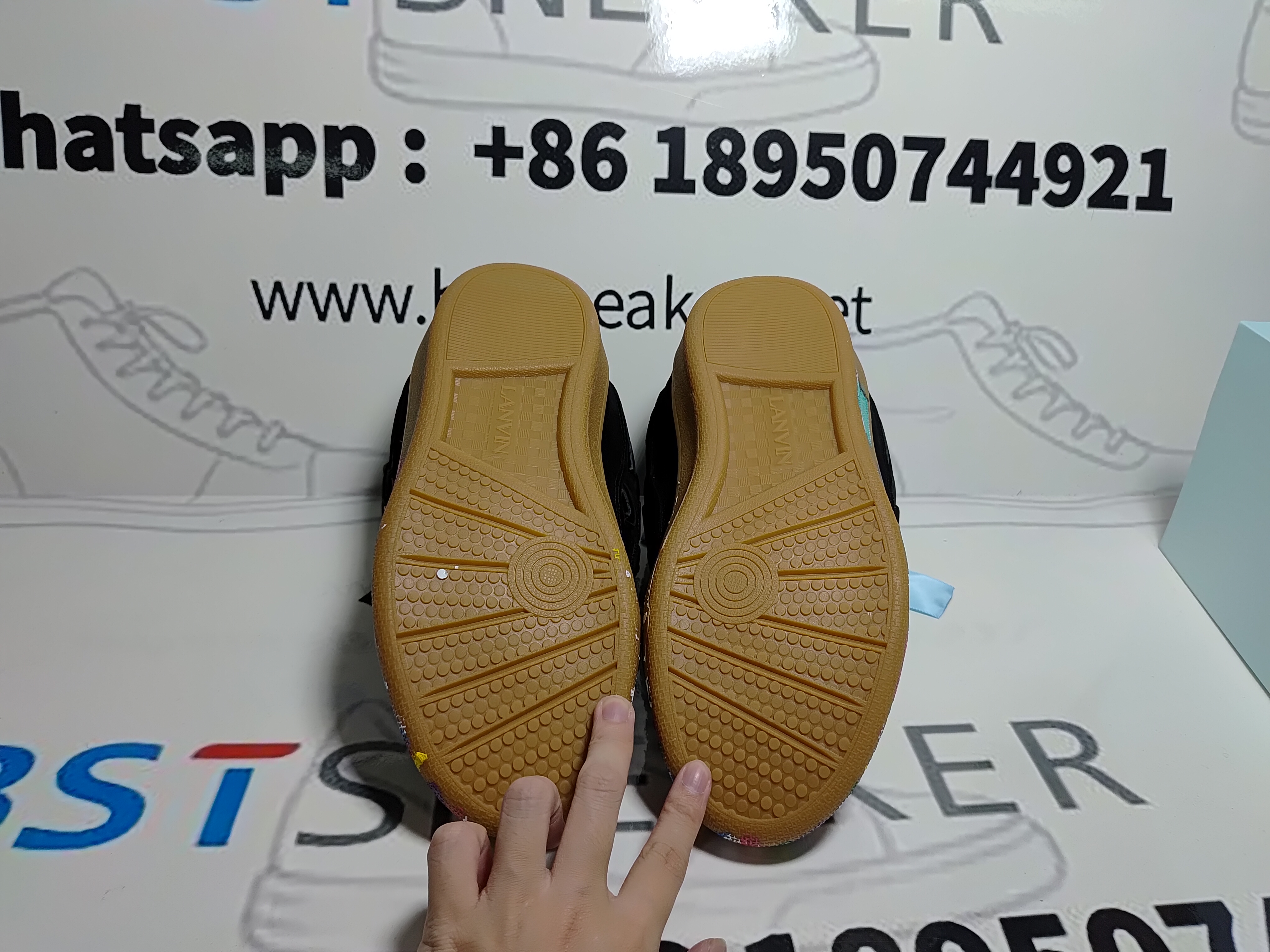 Bstsneaker-Lanvin Leather Curb Gallery Dept Black Multi FM-SKRK11-DRGD-P2210S1