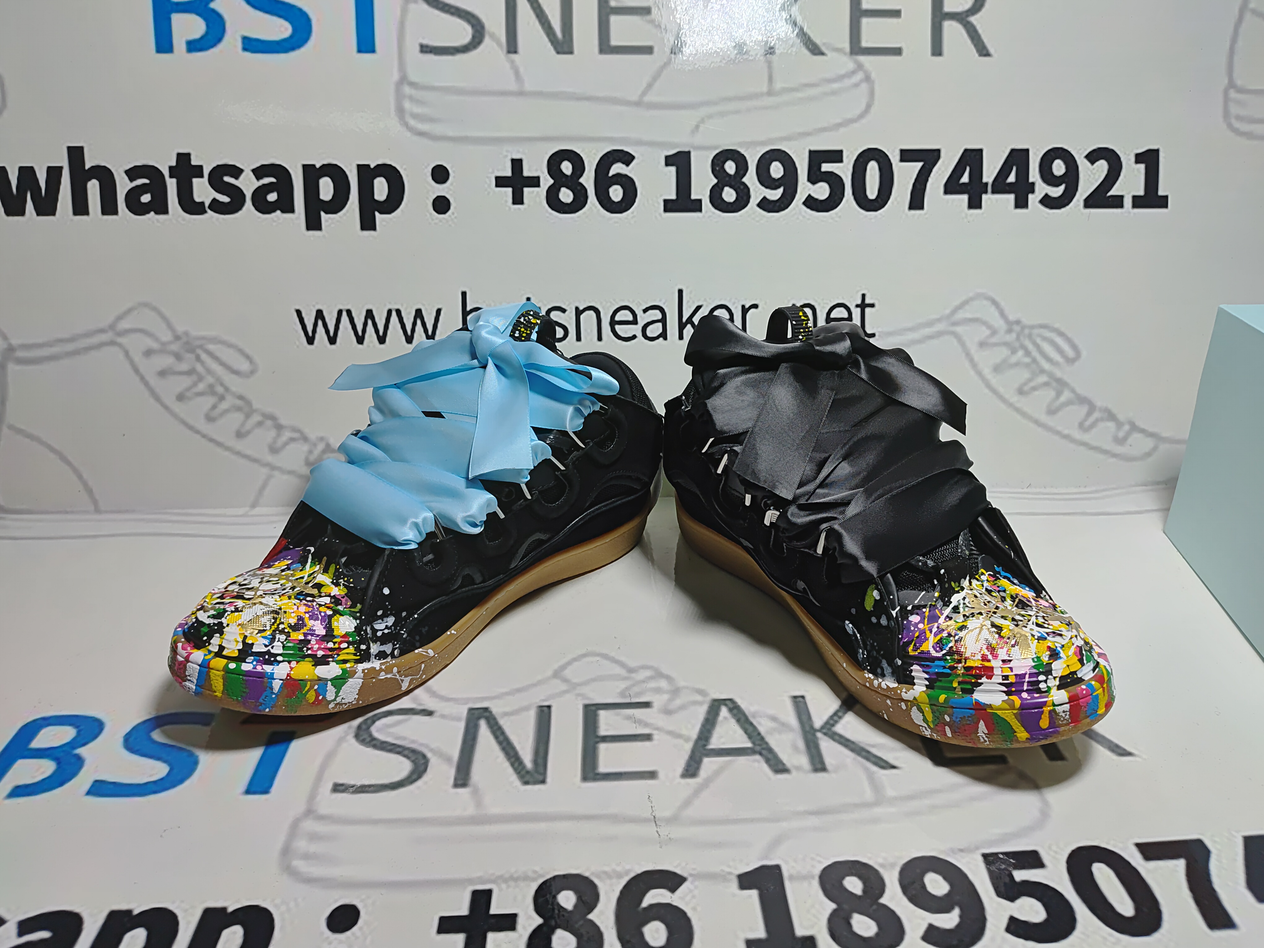 Bstsneaker-Lanvin Leather Curb Gallery Dept Black Multi FM-SKRK11-DRGD-P2210S1