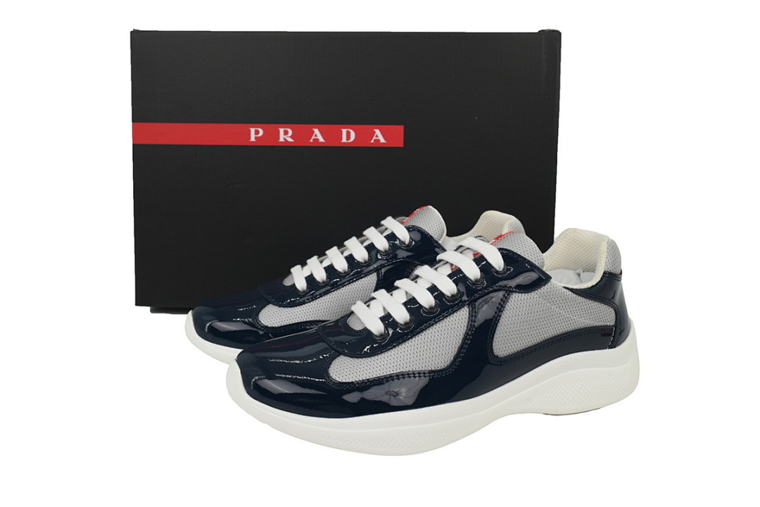 Bstsneaker-Prada America's Cup Patent Royal Blue And Silver 4E3400ASZF0FJT
