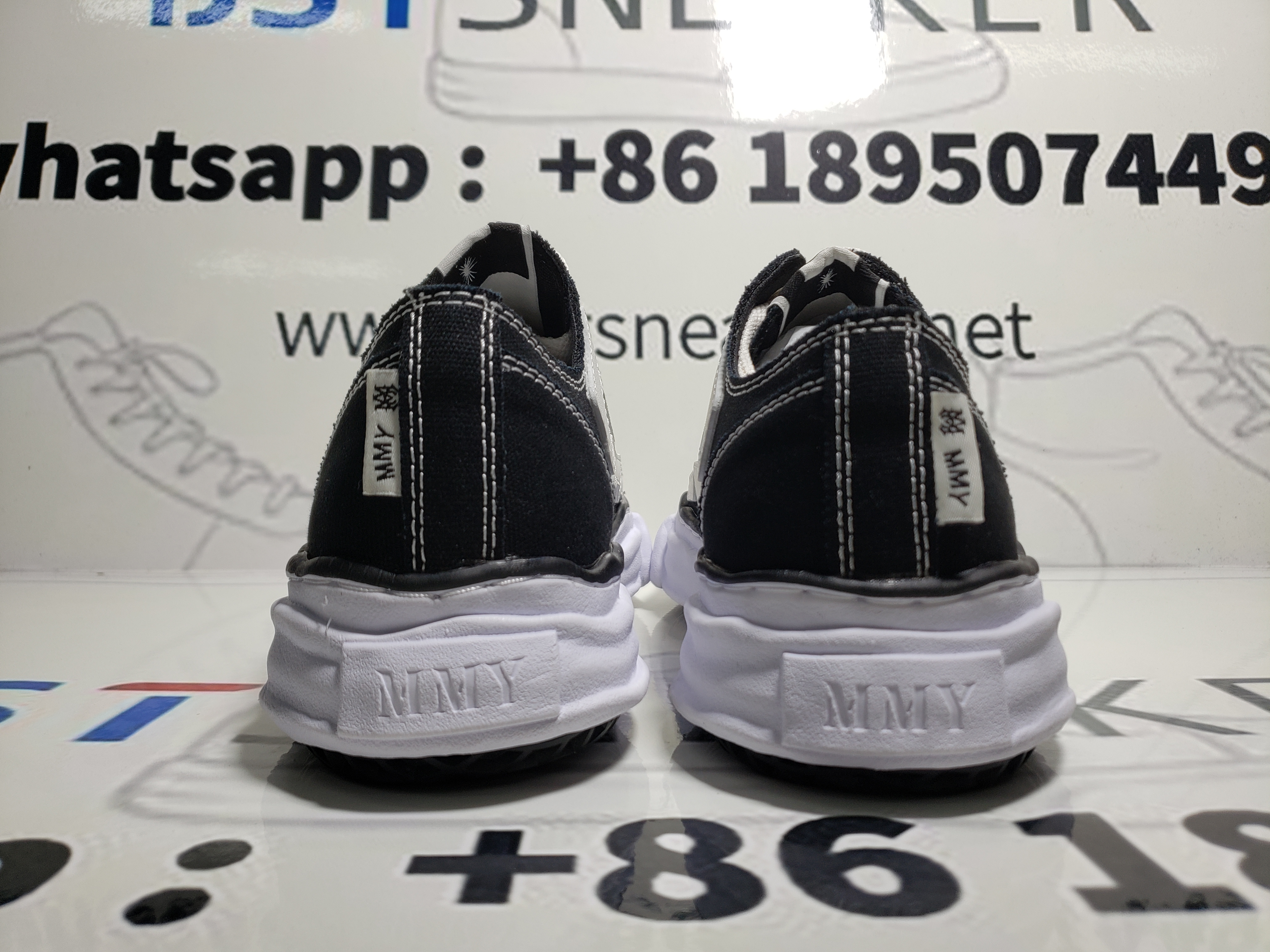 Bstsneaker-AMIRI MMY Bones x Maison MIHARA YASUHIRO Black AMFOSR1076-001