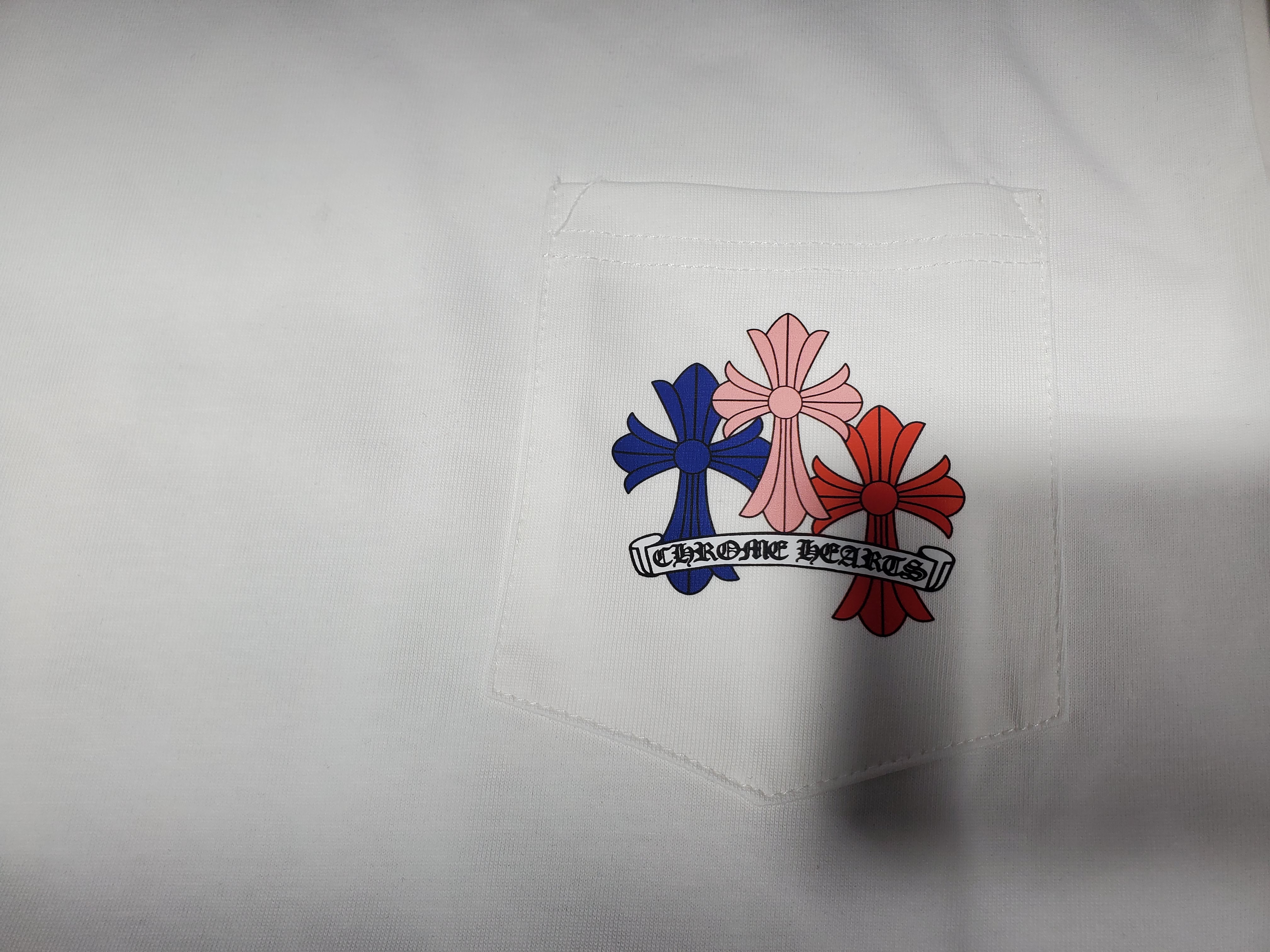 Bstsneaker-Chrome Hearts Multicolor Cross Logo L/S T-Shirt White 160