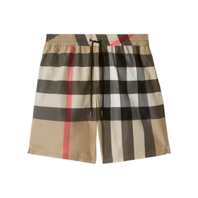 Bstsneaker-Burberry Check Drawcord Swim Shorts Archive Beige 140 01
