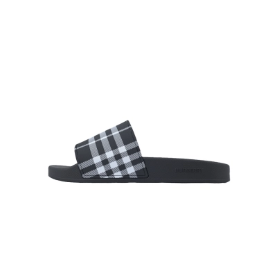 Bstsneaker-Burberry Slides Black plaid 01