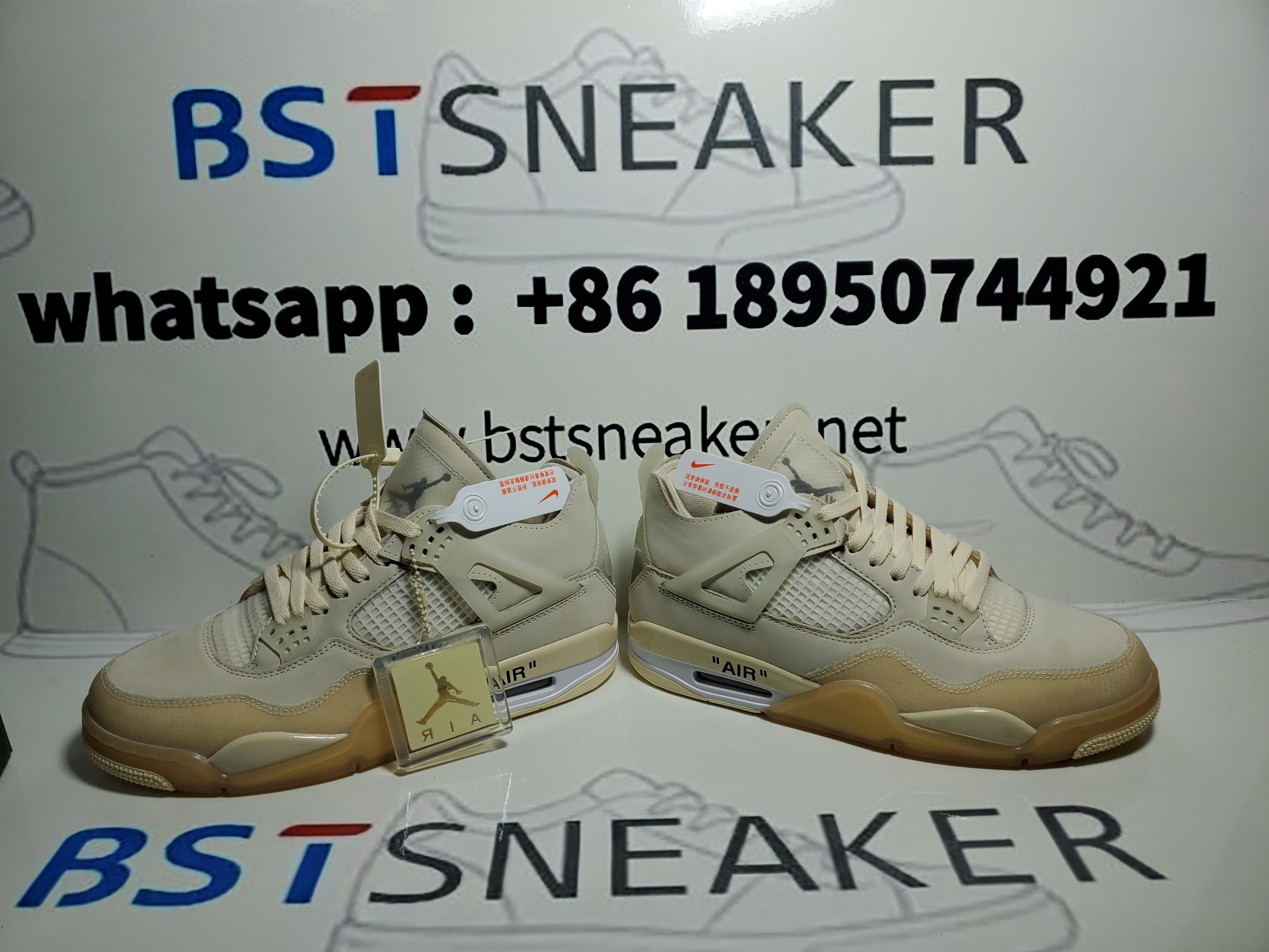 Bstsneaker-Nike Air Jordan 4 Retro Off-White Sail (W) CV9388-100 