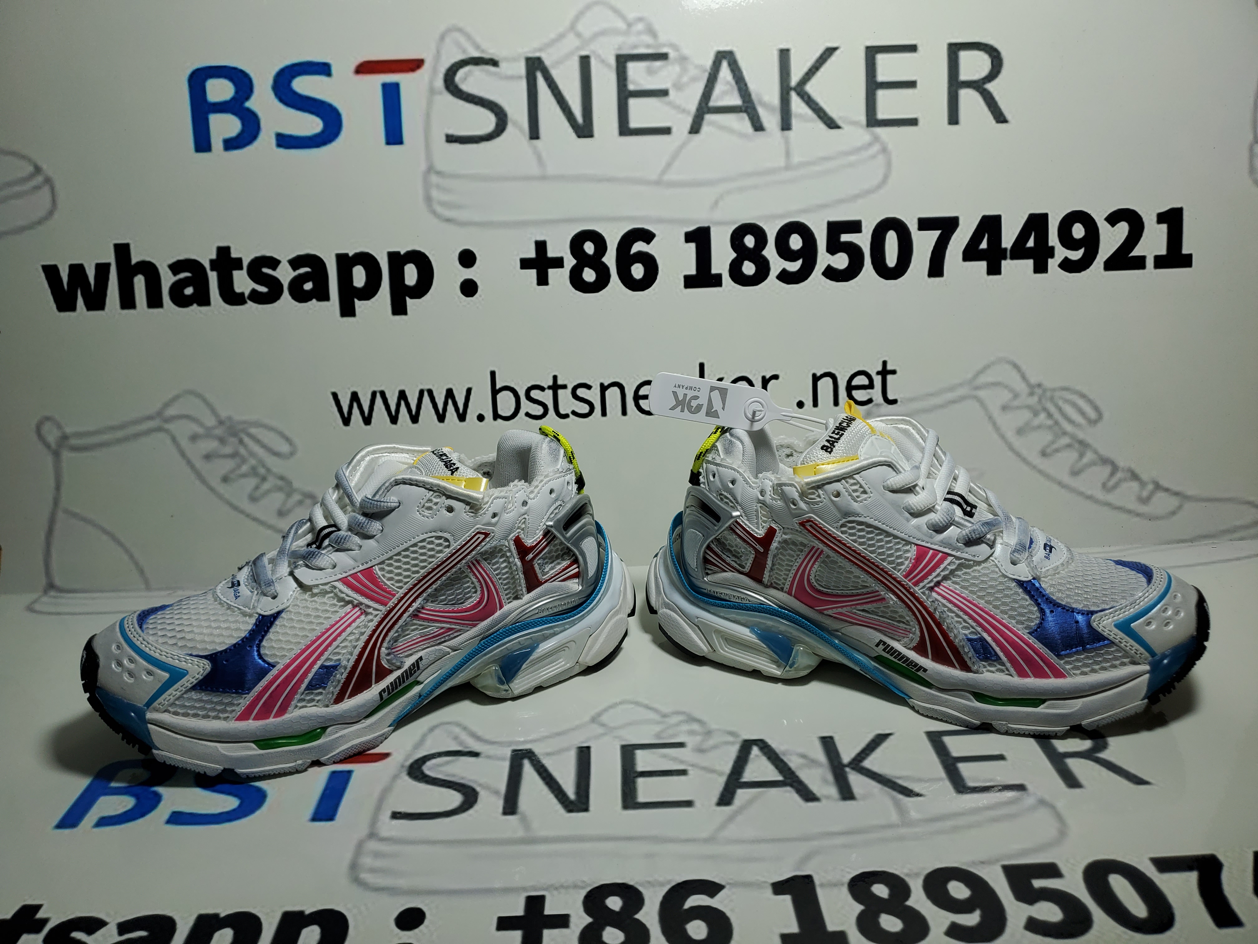 Bstsneaker-Balenciaga Runner White Multicolor 772774 W3RBW 9645