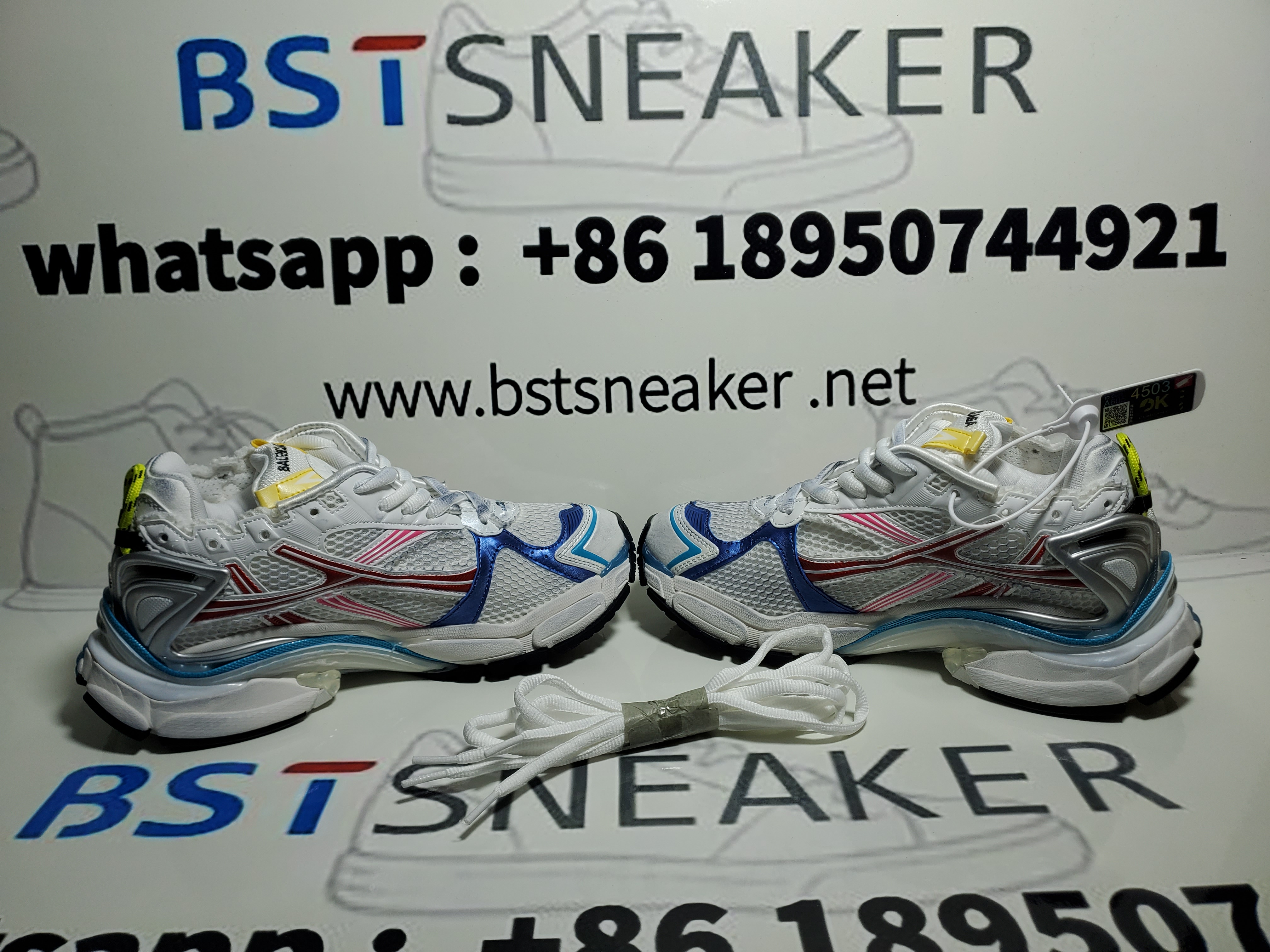 Bstsneaker-Balenciaga Runner White Multicolor 772774 W3RBW 9645