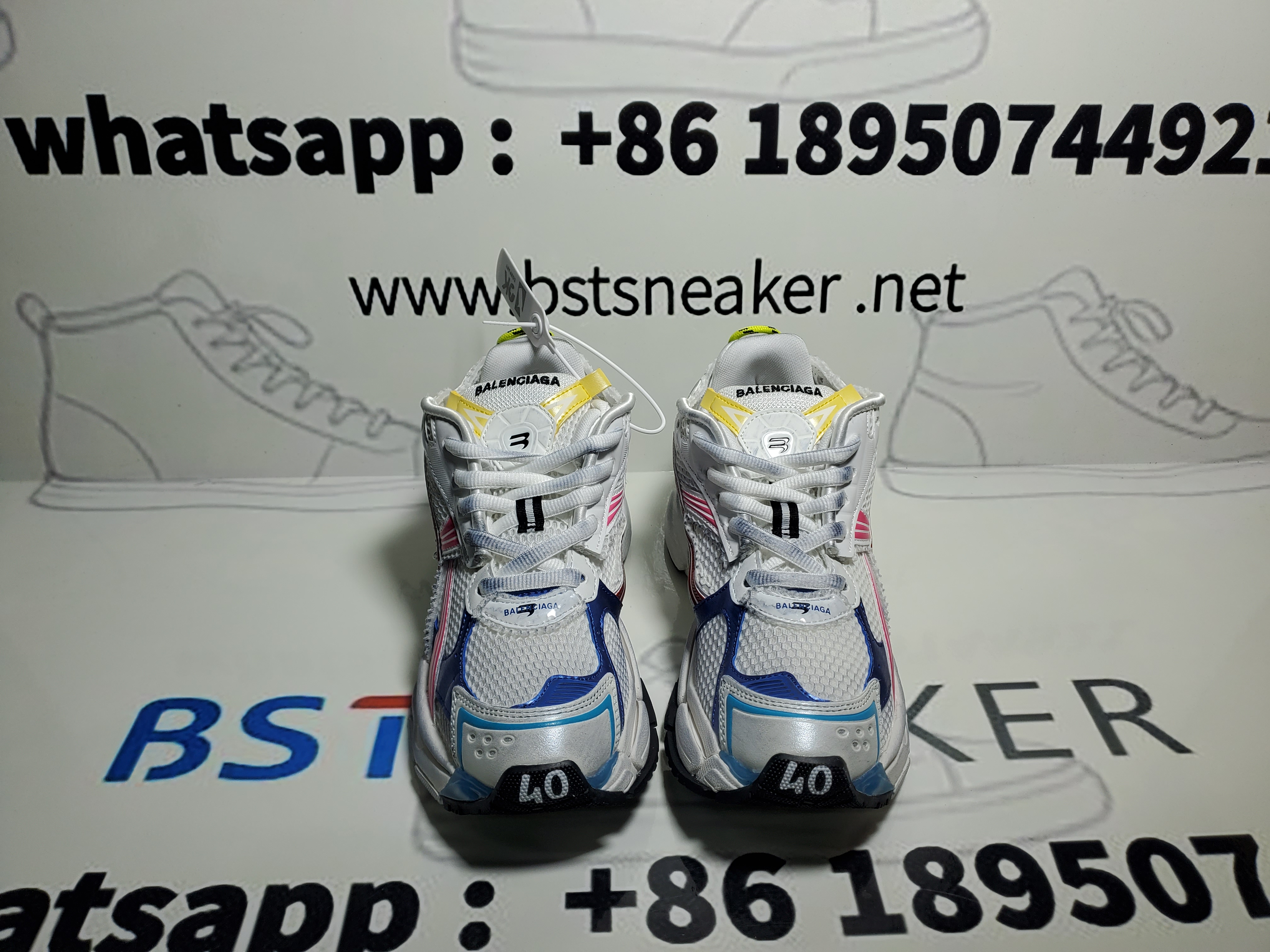 Bstsneaker-Balenciaga Runner White Multicolor 772774 W3RBW 9645