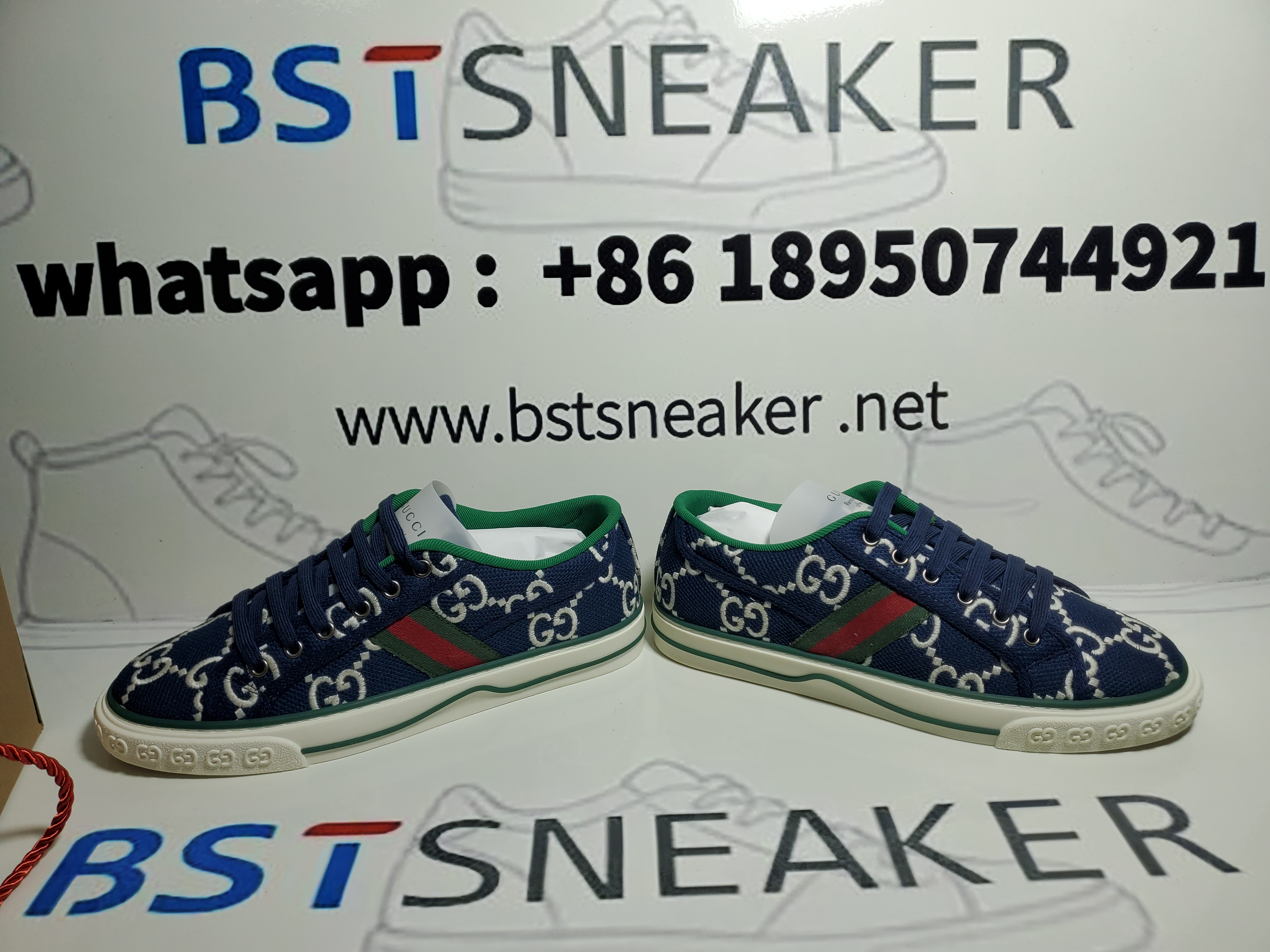 Bstsneaker-Gucci Men's Blue Tennis 1977 'Ink'