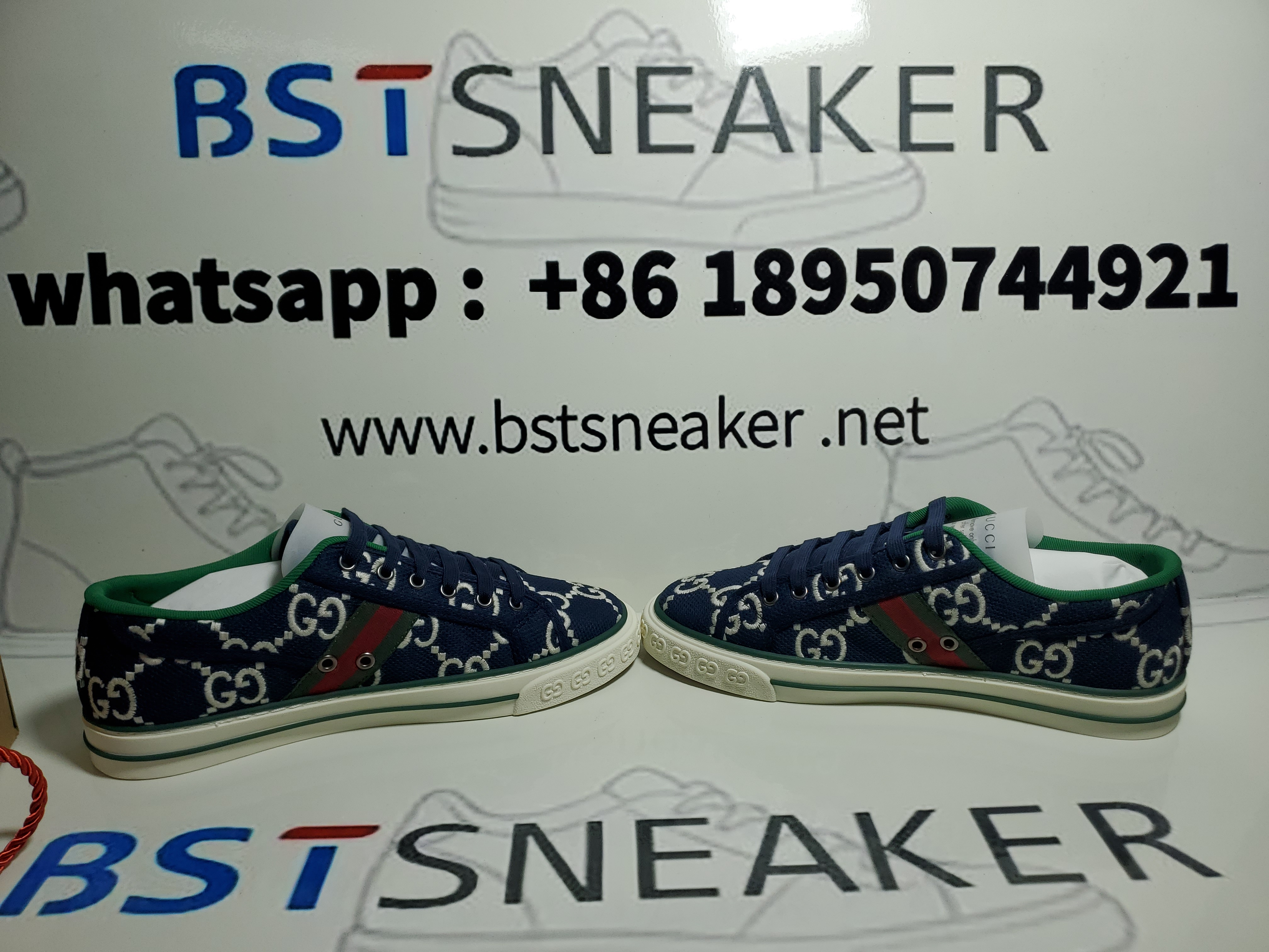 Bstsneaker-Gucci Men's Blue Tennis 1977 'Ink'