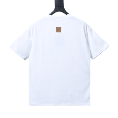 Bstsneaker-Louis Vuitton Embroidered Badge T-shirt White 140 02
