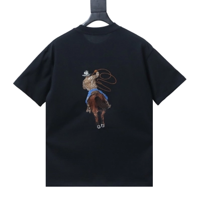 Bstsneaker-Louis Vuitton Graphic Embroidered Cotton T-Shirt Black  02