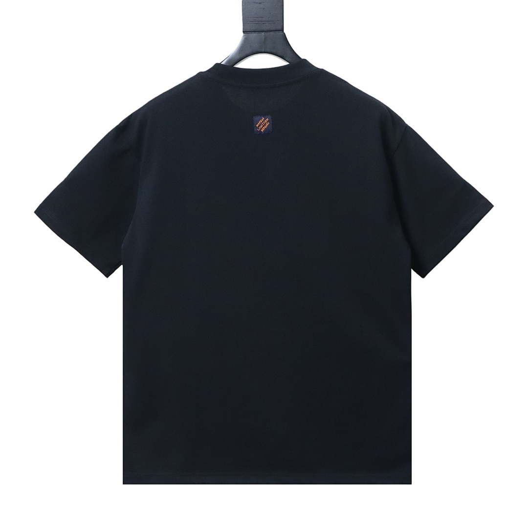 Bstsneaker-Louis Vuitton T-Shirt With Monogram Nylon Details Black 140